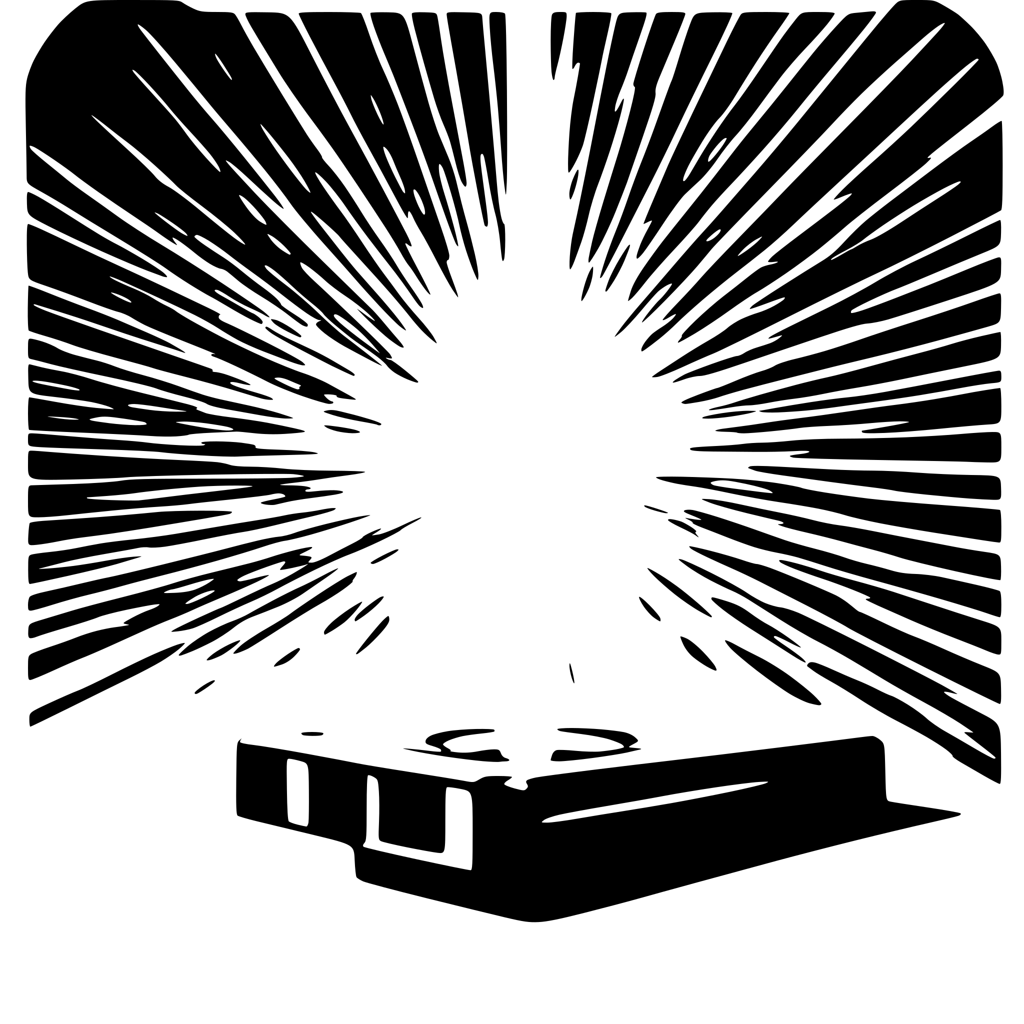 AI-generated SVG of a 2d image of a Laser beam impacting a surface and producing a groove