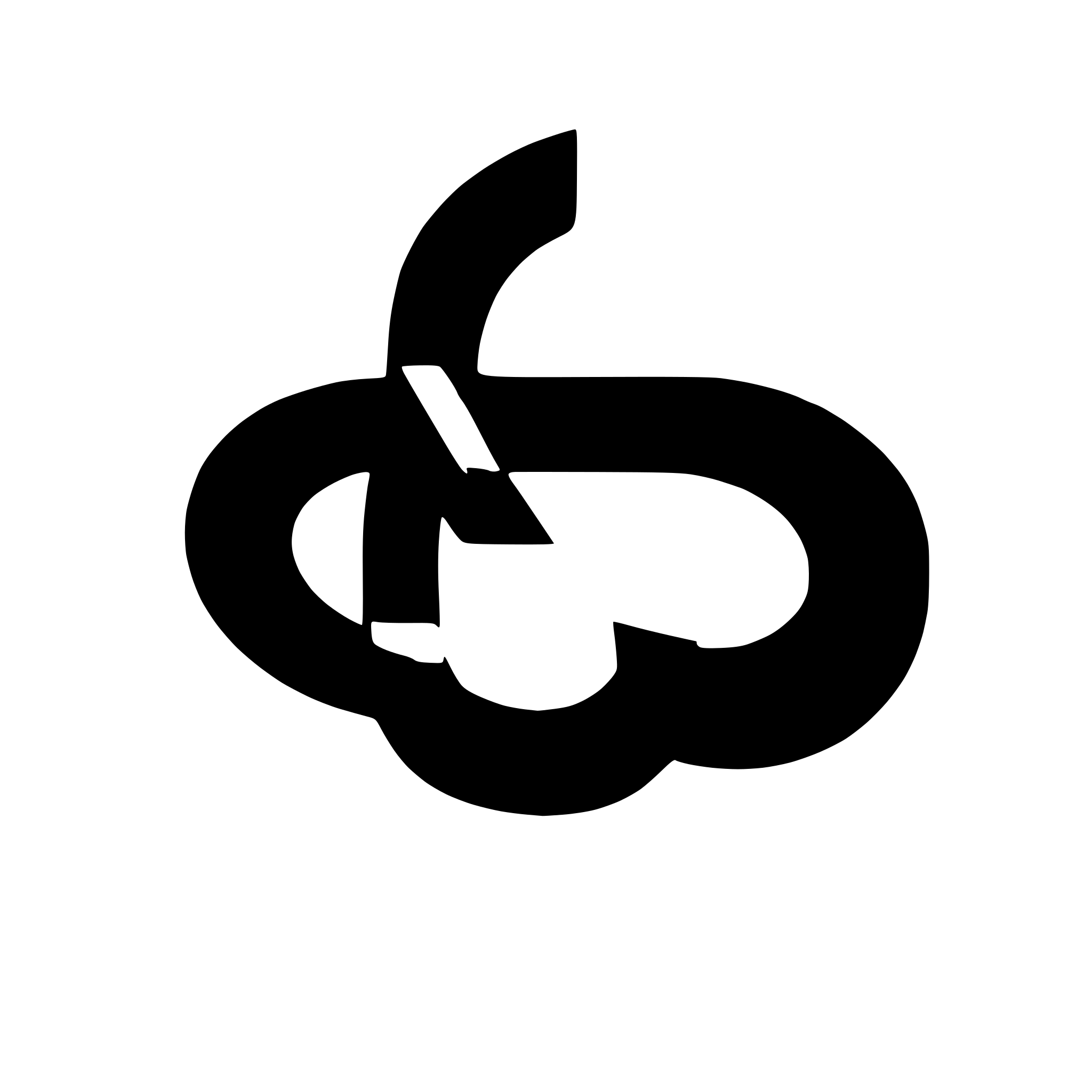 AI-generated SVG of a simple thick black infinity symbol with an opening on the right side