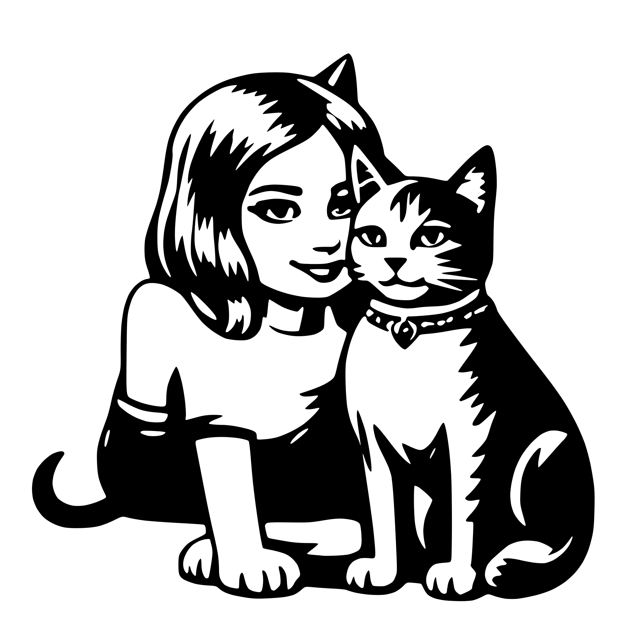 AI-generated SVG of a cat love nicole