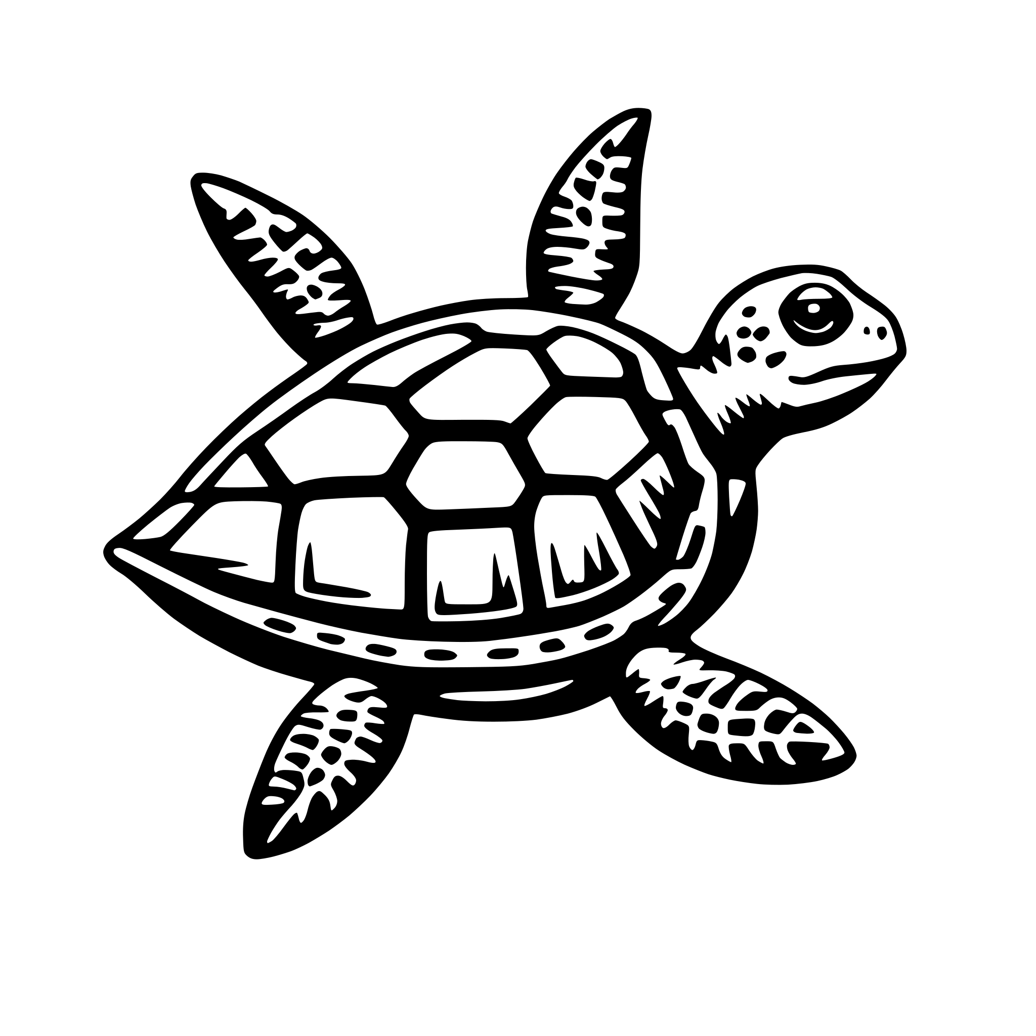 AI-generated SVG of 'sea turtle'