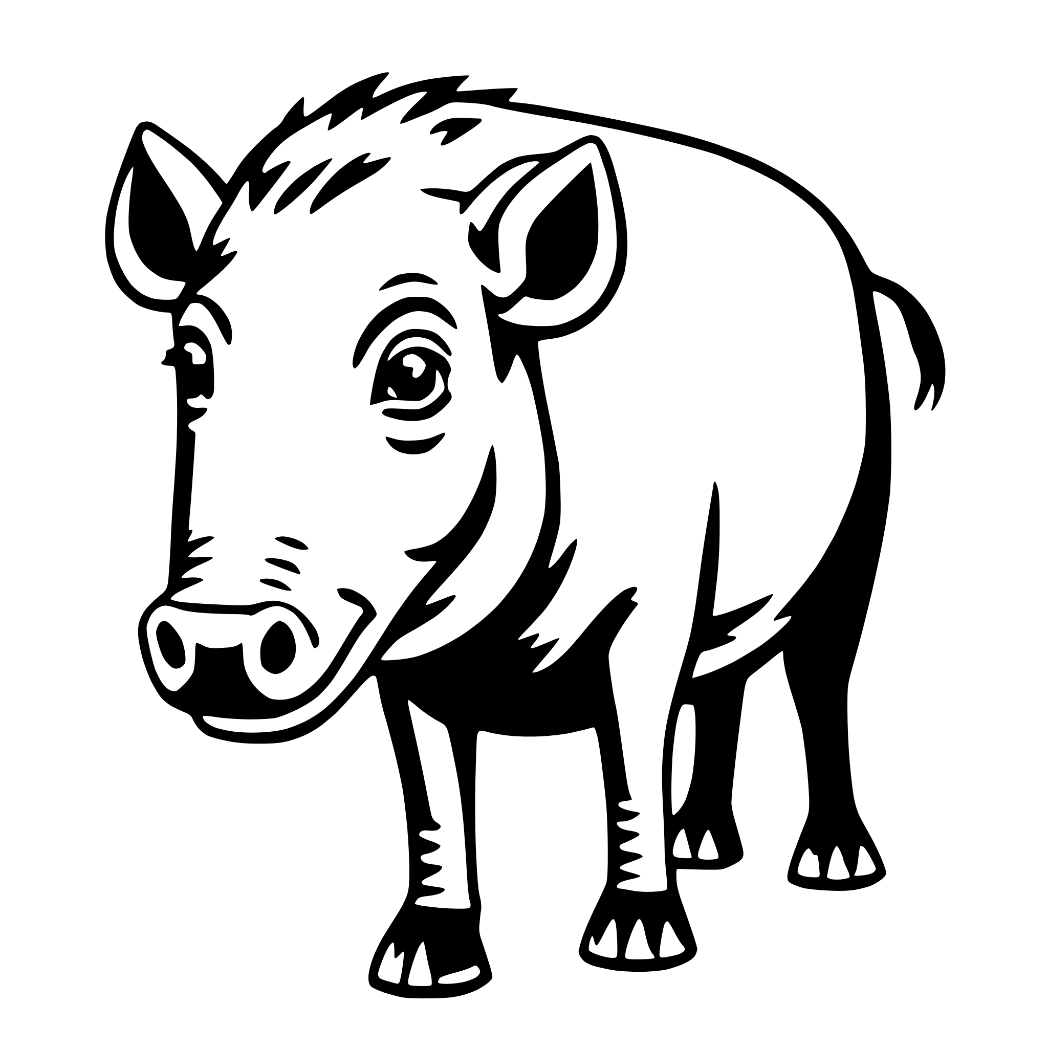 AI-generated SVG of 'warthog'