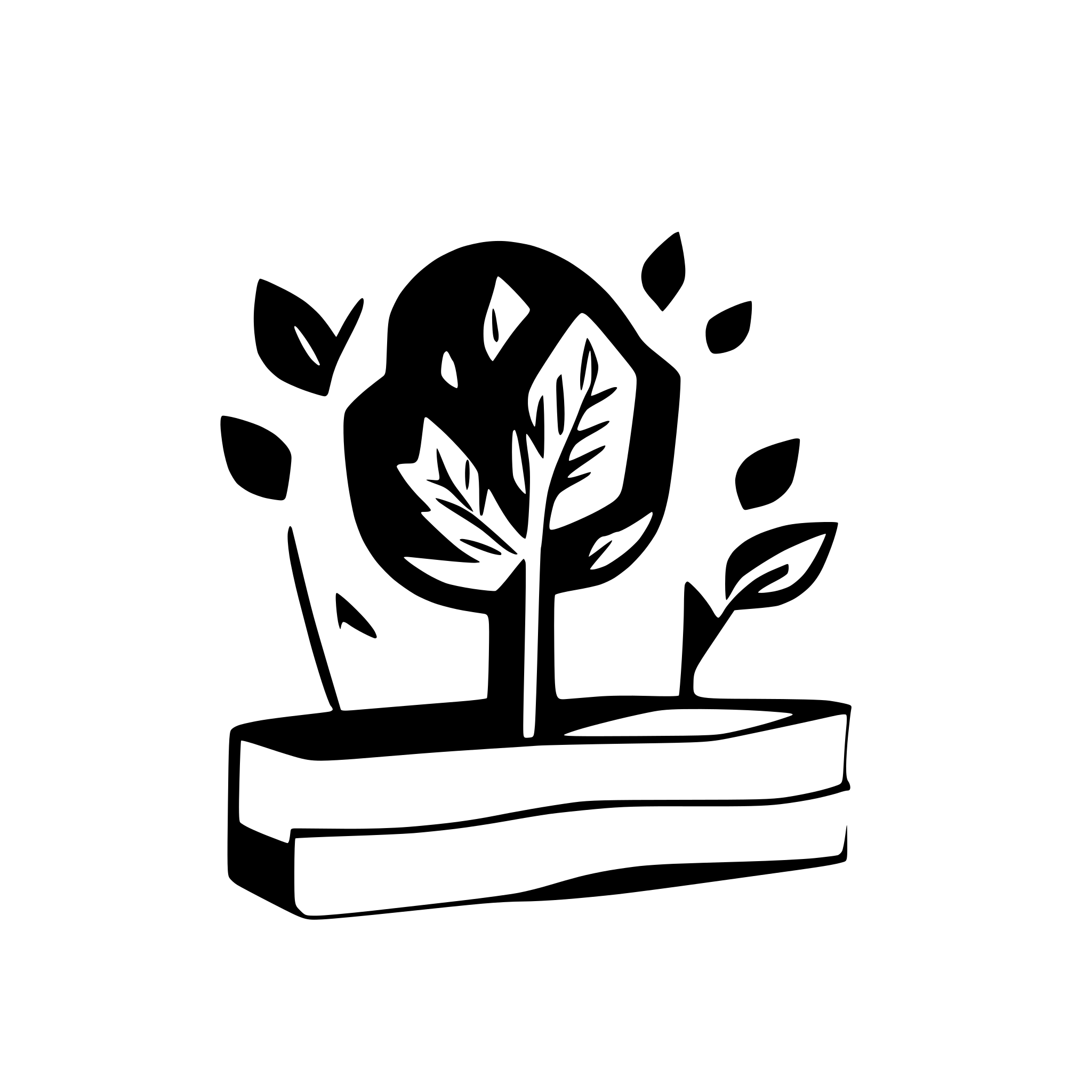 AI-generated SVG of a peaceful cartoons with banners