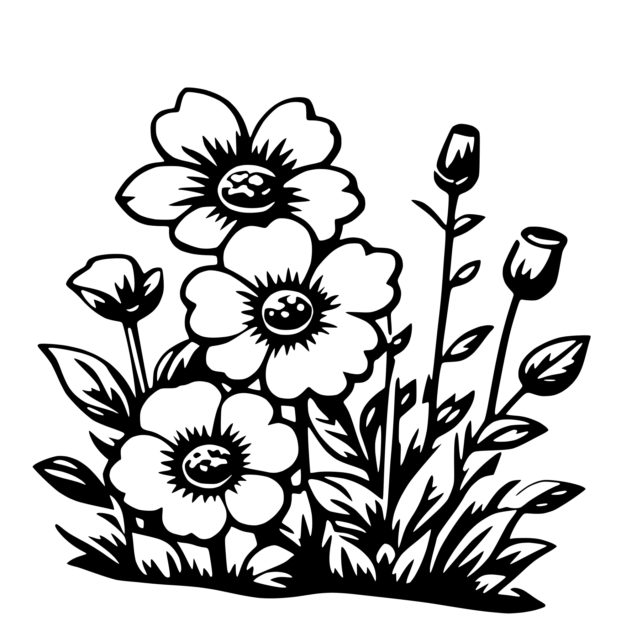 AI-generated SVG of 'flower border'