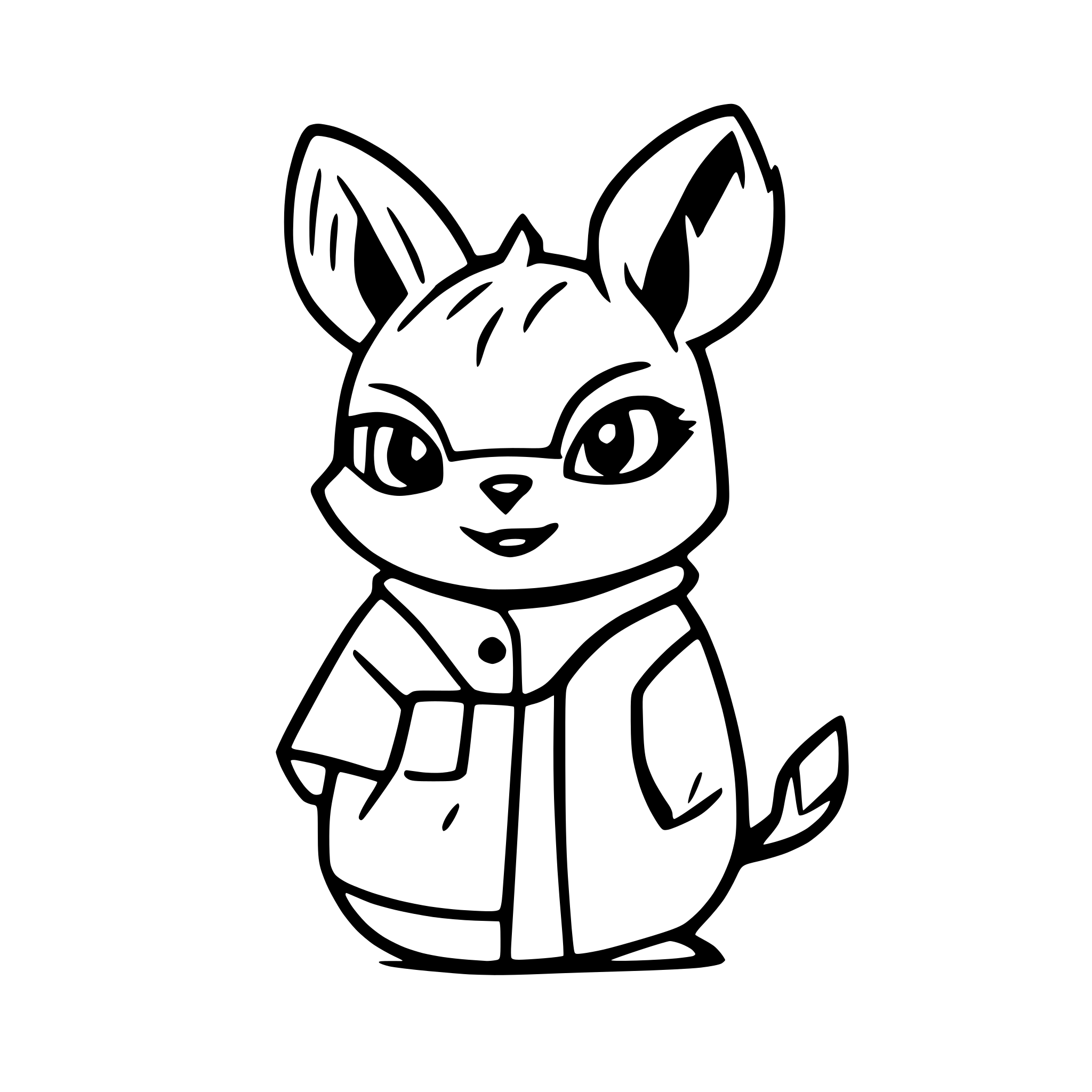 AI-generated SVG of a A nerdy chinchilla optimized for embroidery AI-generated SVG of a A nerdy chinchilla optimized for embroidery