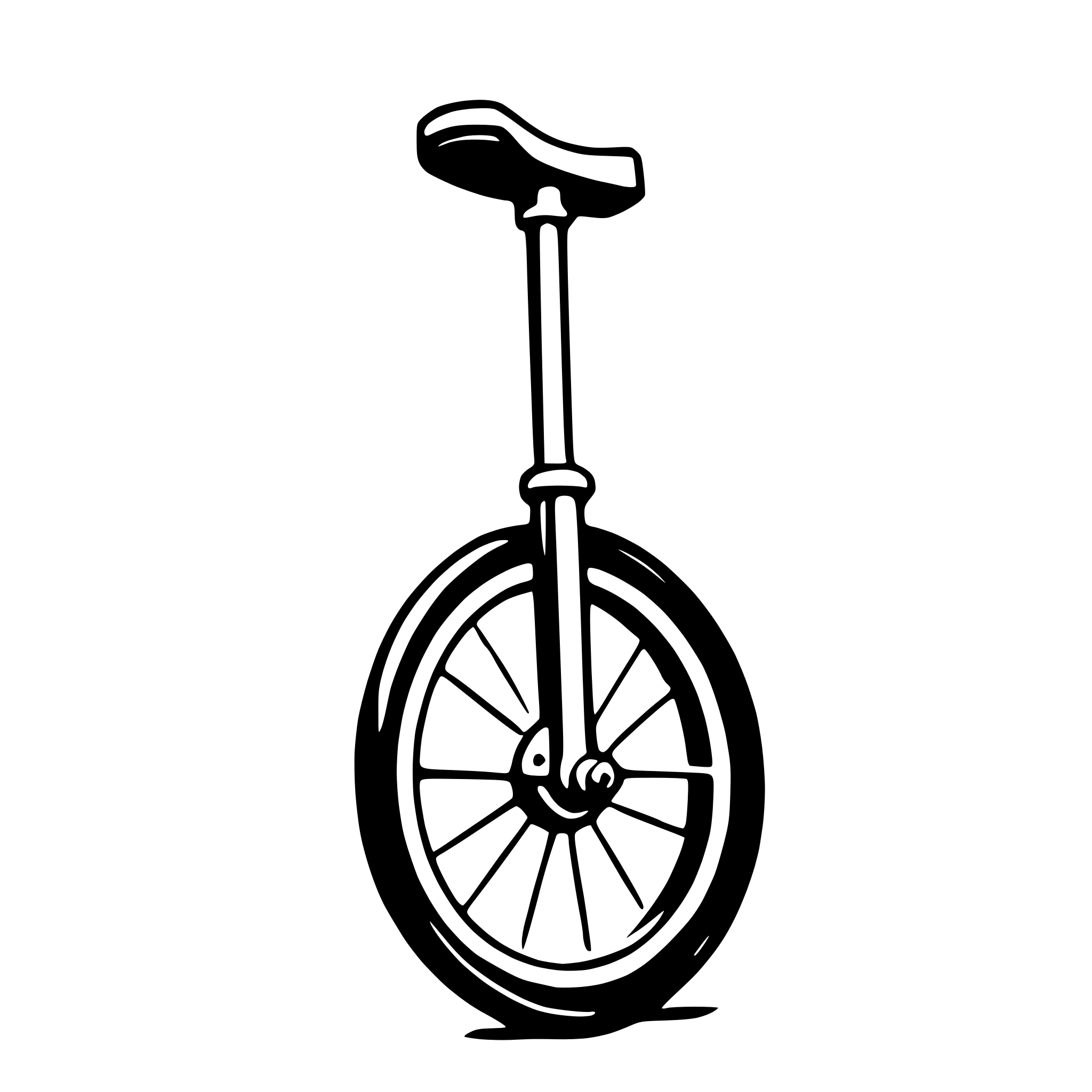AI-generated SVG of a unicycle