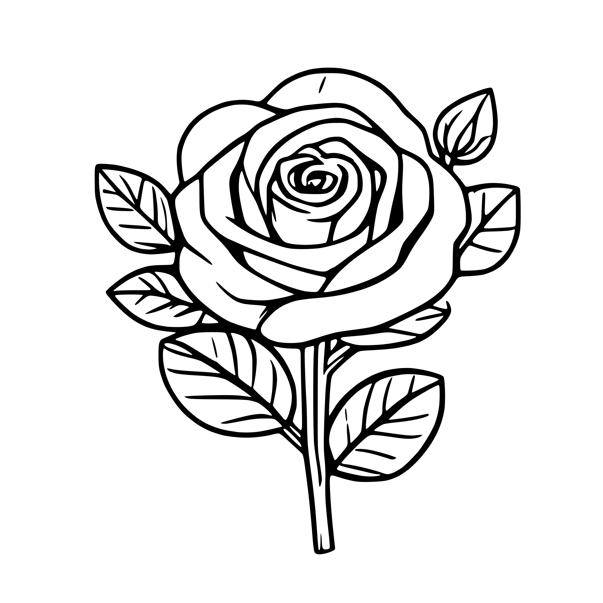 AI-generated SVG of 'roses and hearts with love'