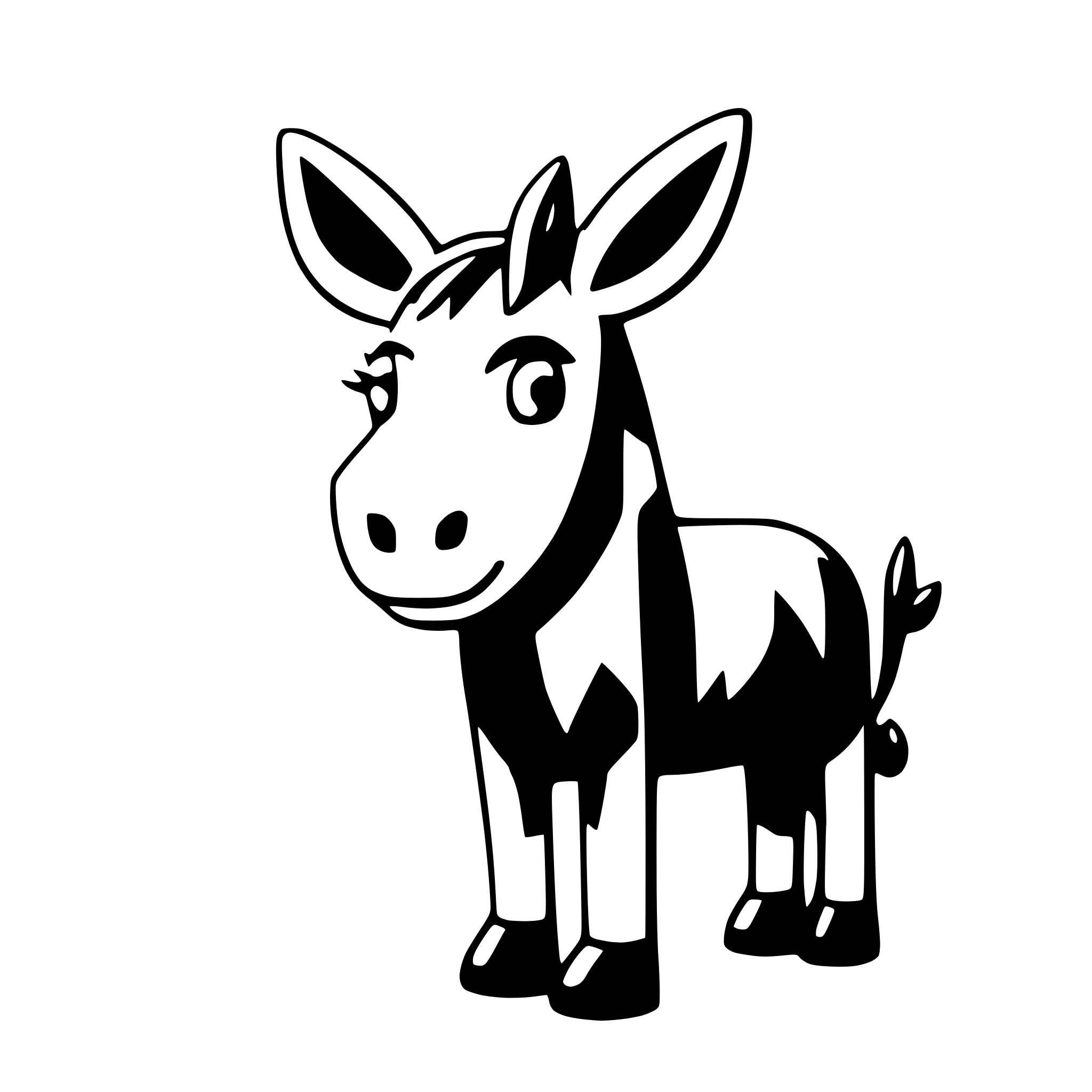 AI-generated SVG of 'painting donkey'