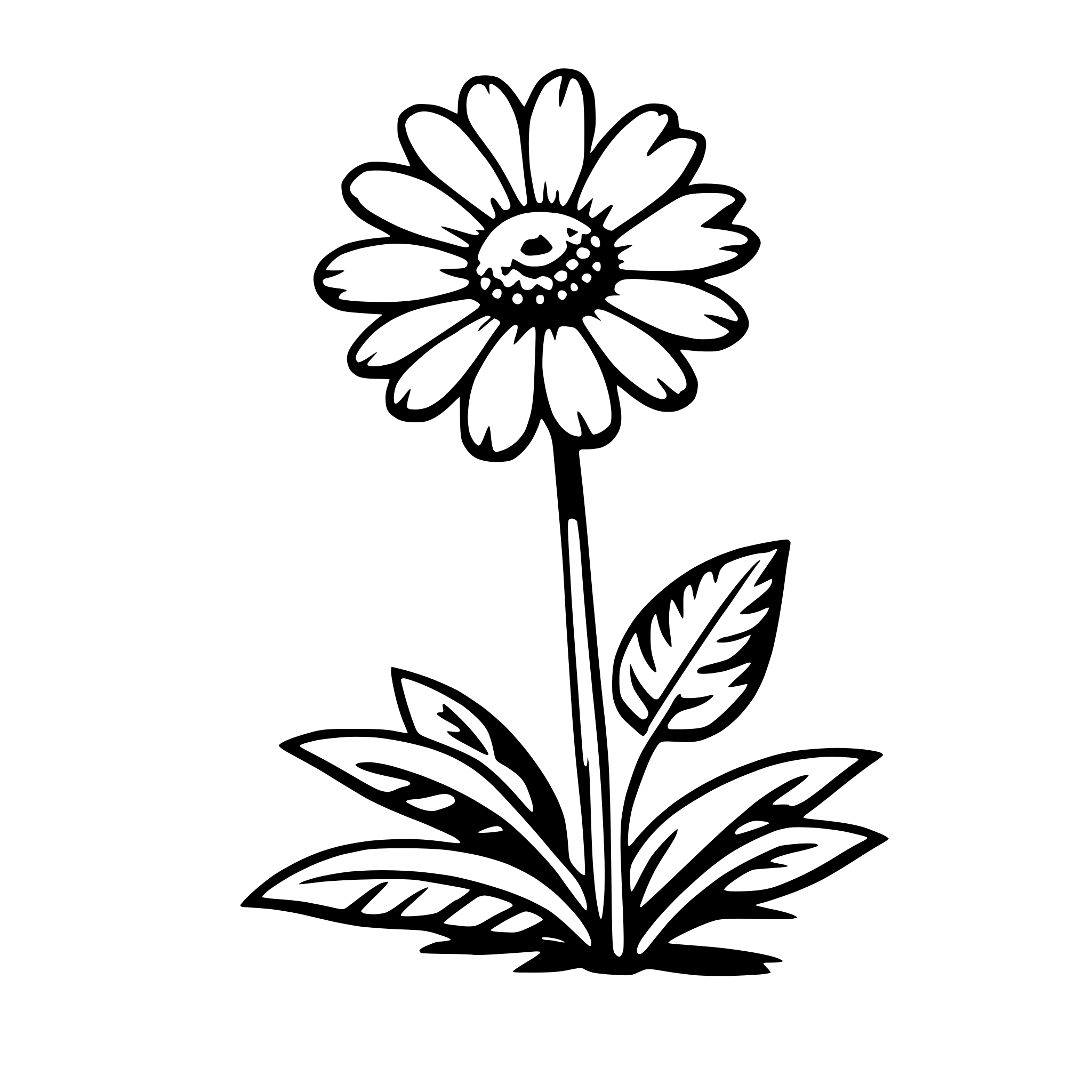 AI-generated SVG of a daisy