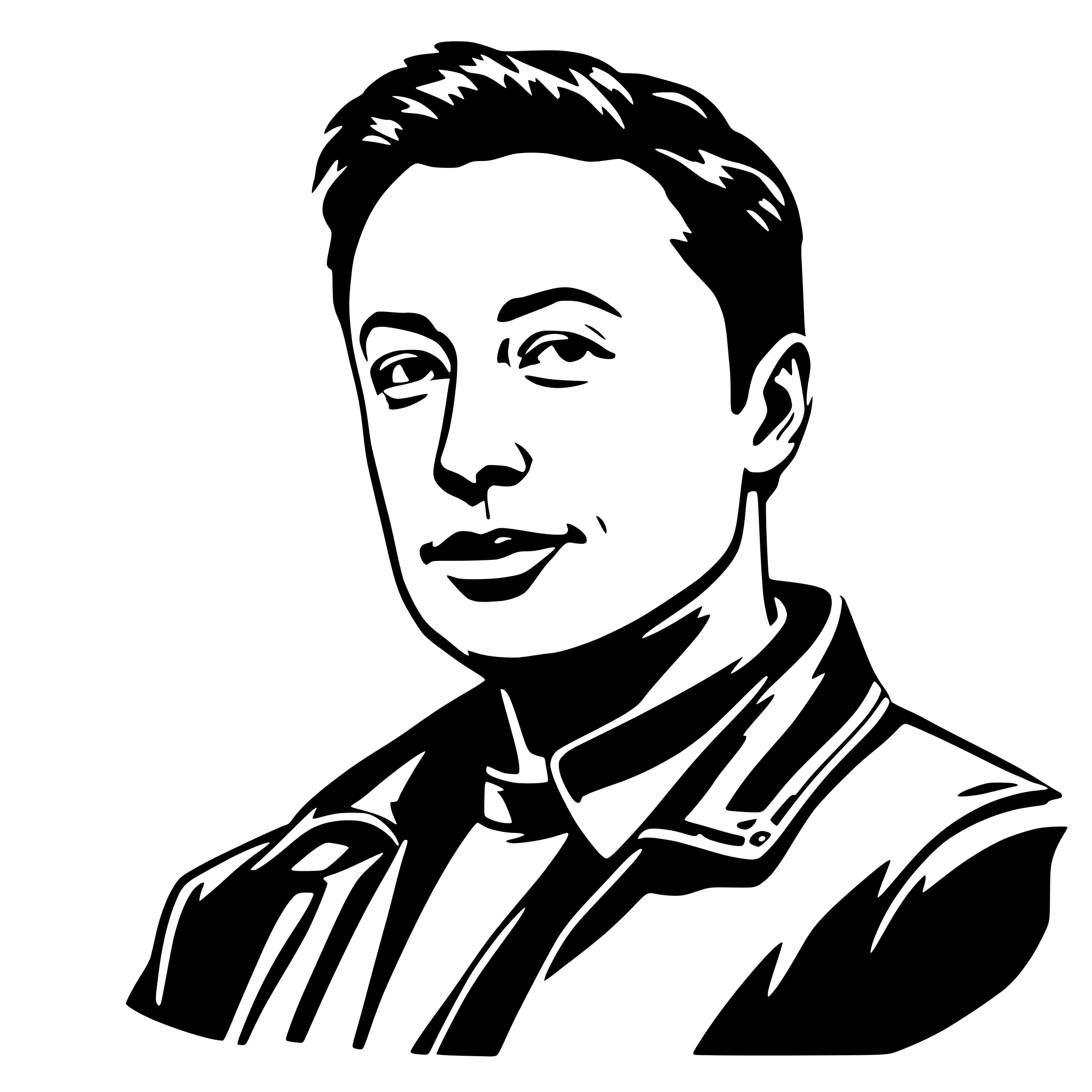 AI-generated SVG of a elon musk