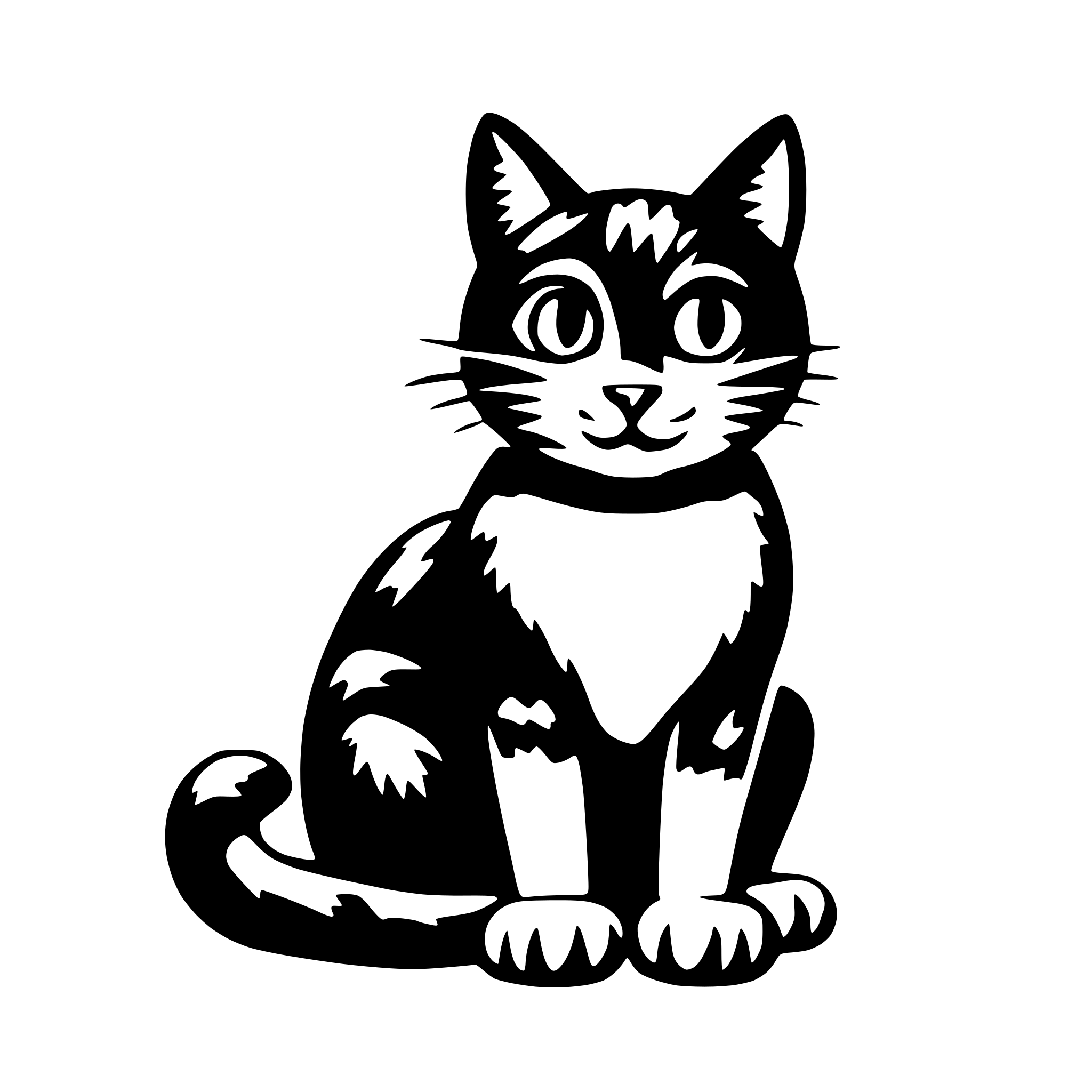 AI-generated SVG of 'a funny cat'