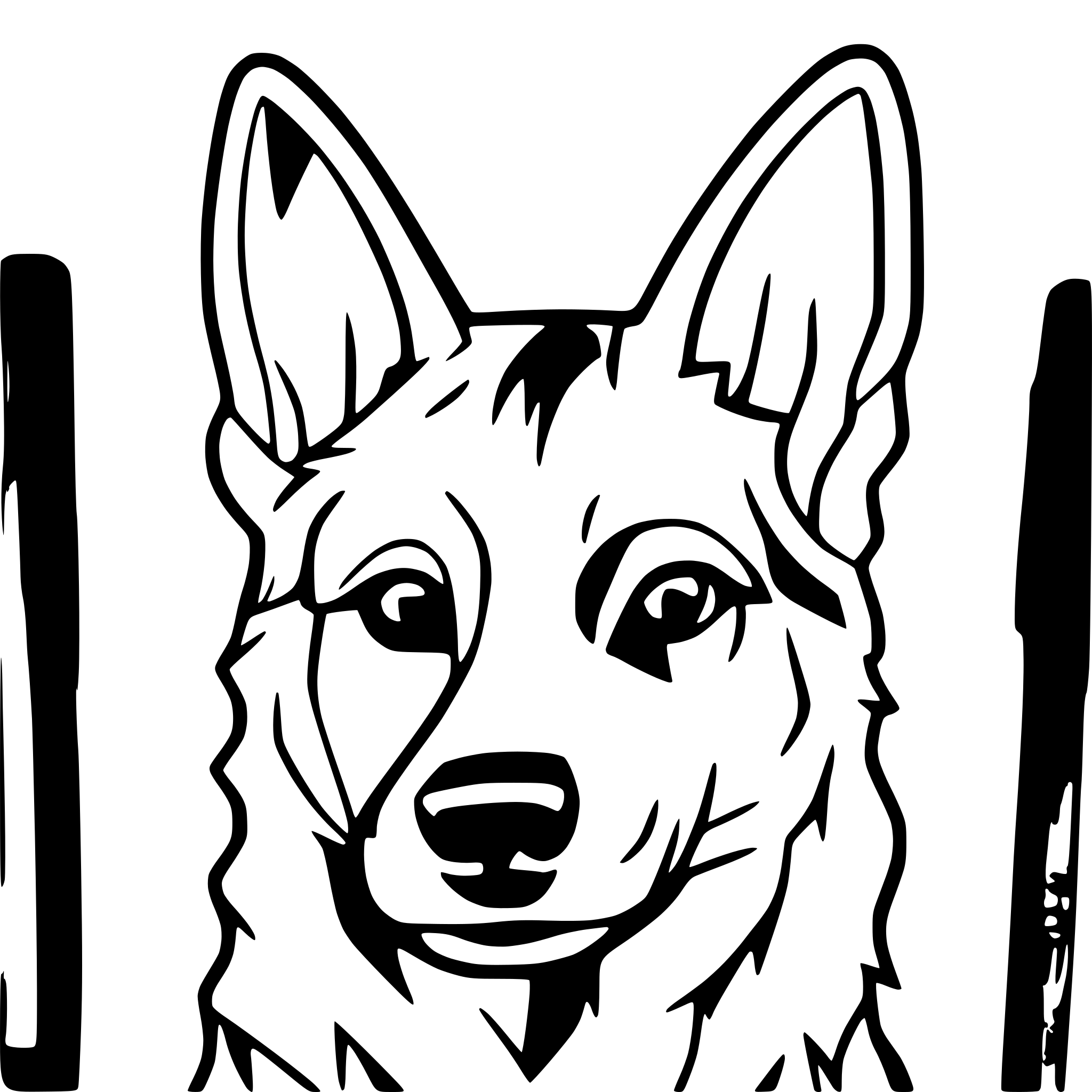 AI-generated SVG of a german shepherd siluette