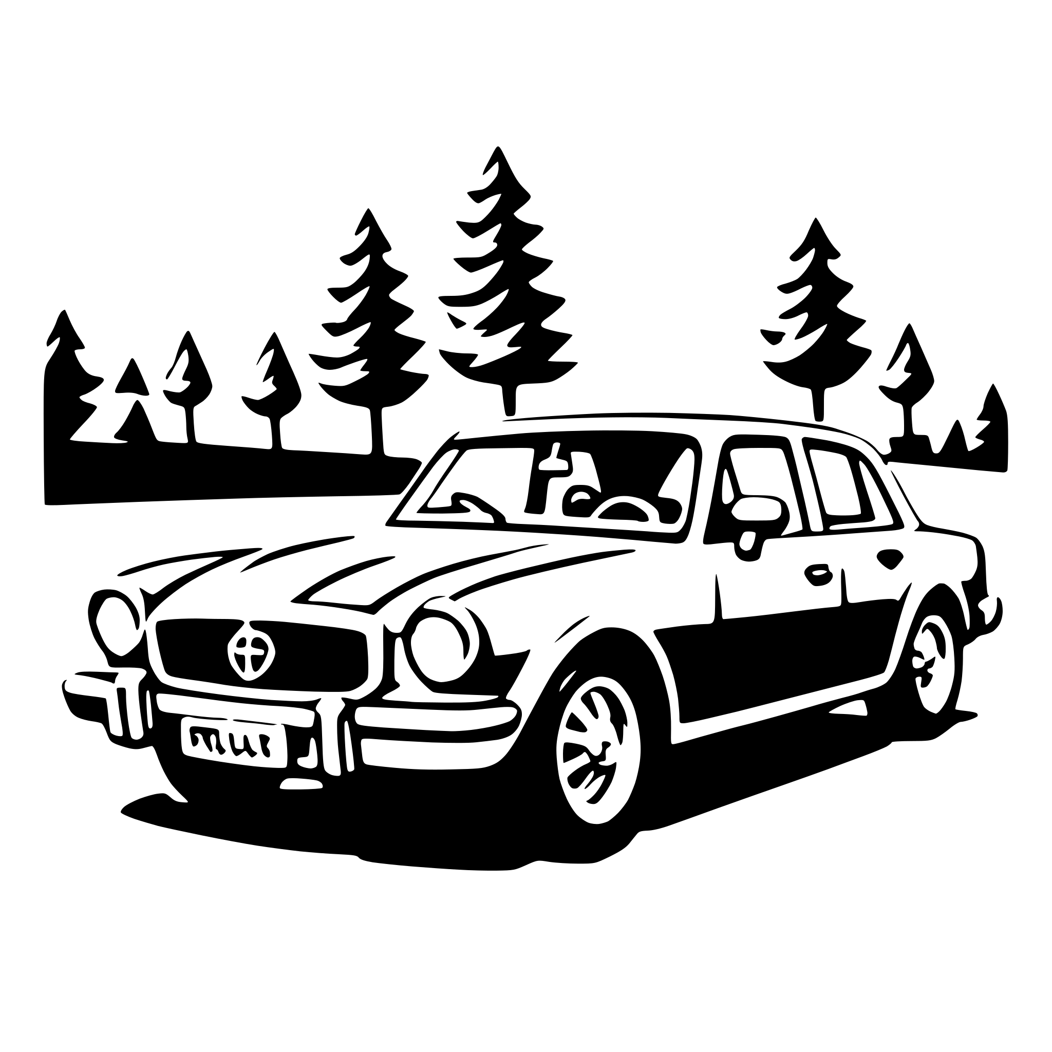 AI-generated SVG of a full-size car