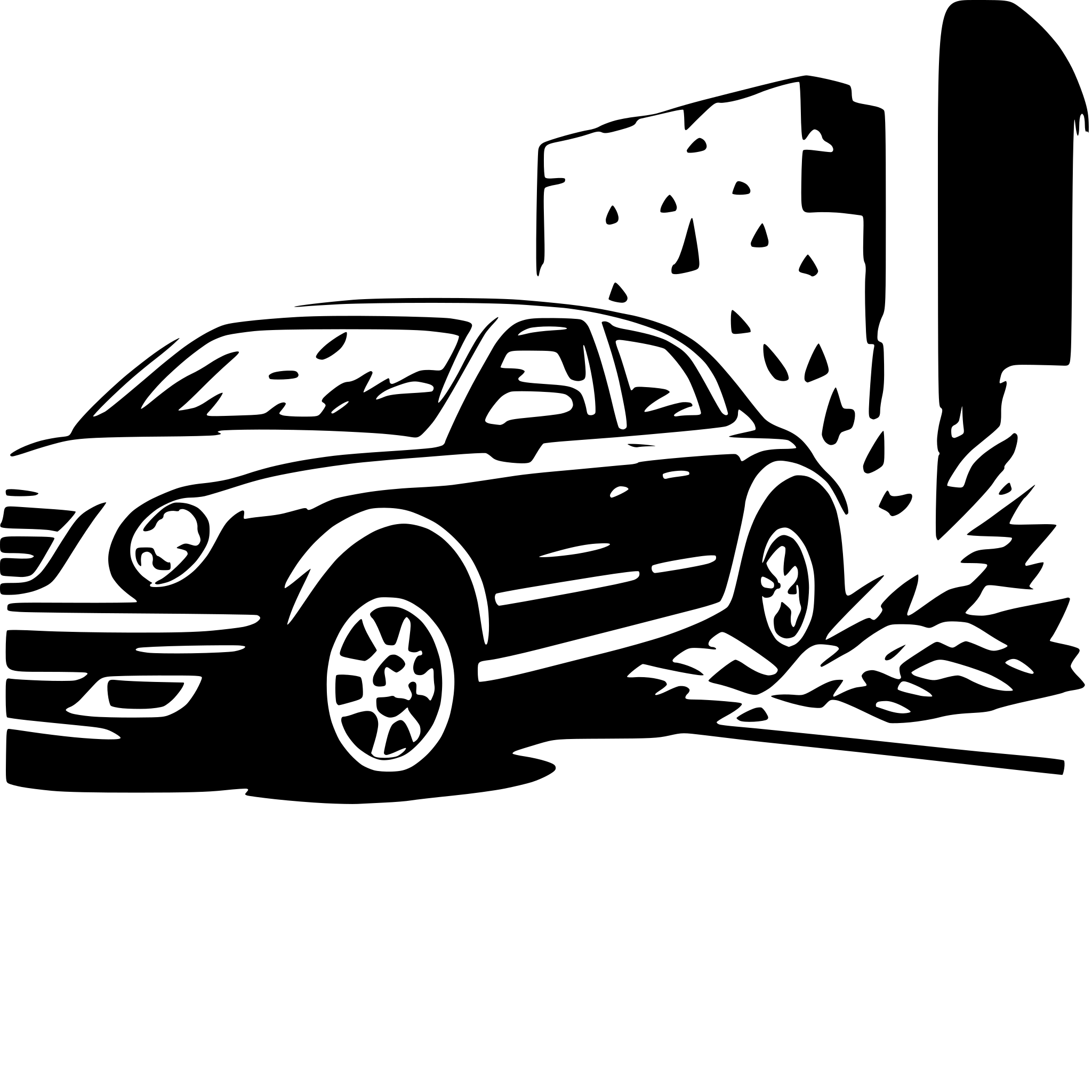 AI-generated SVG of a car crashes into a wall