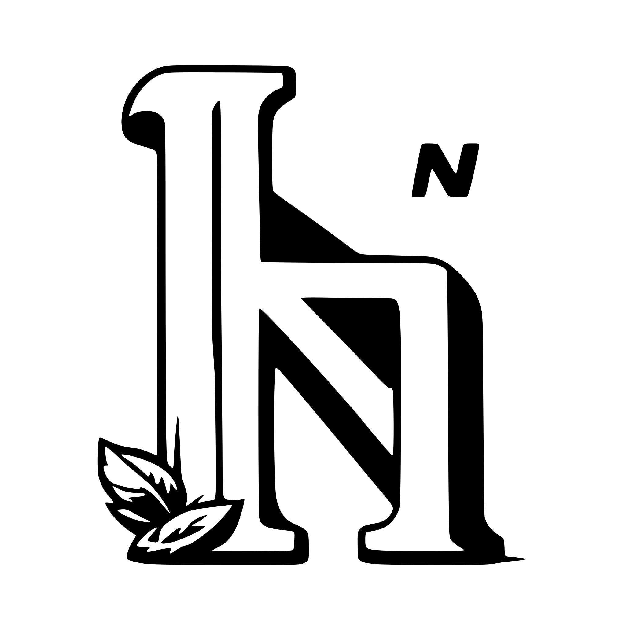 AI-generated SVG of a Letter N