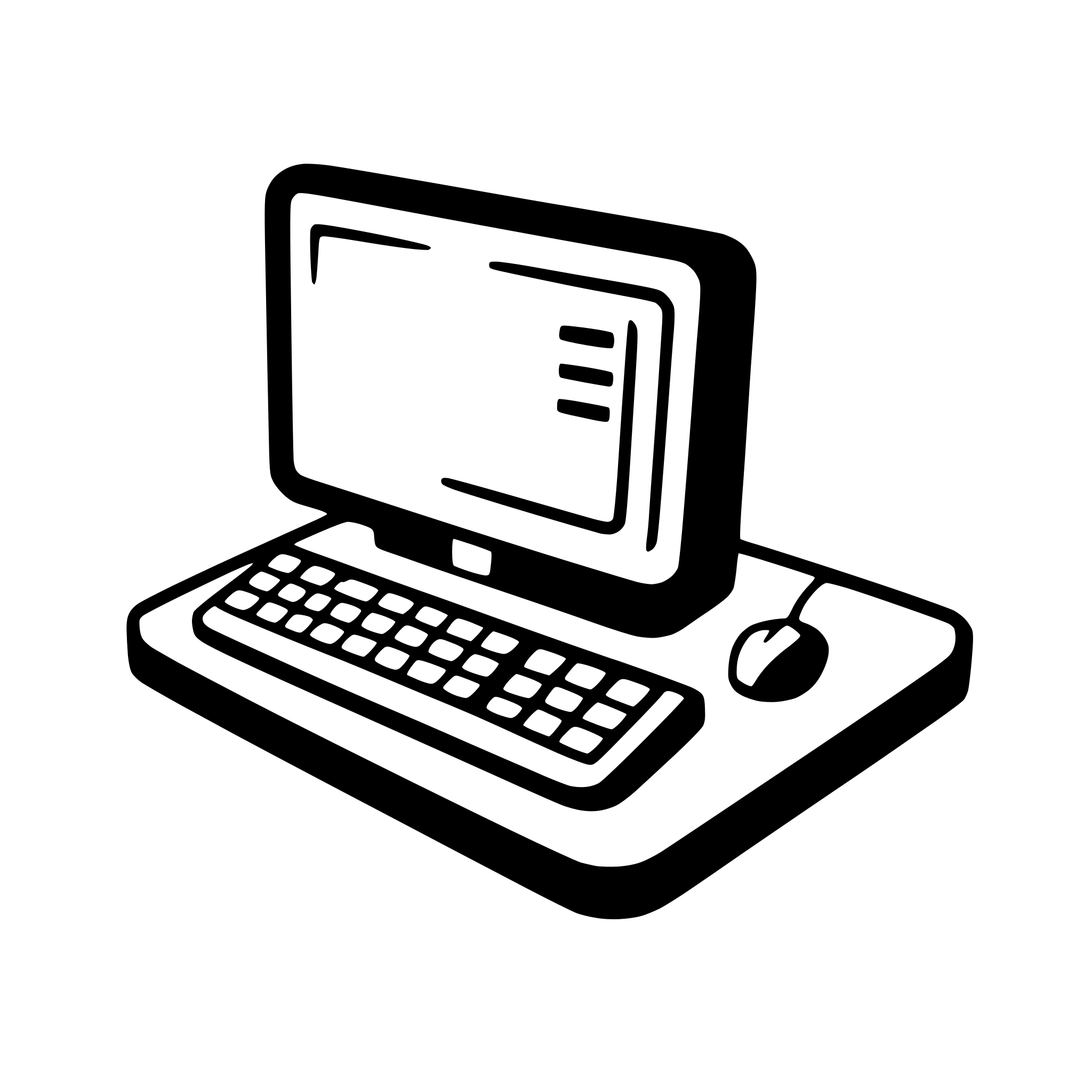 AI-generated SVG of 'computer monitor with keyboard'