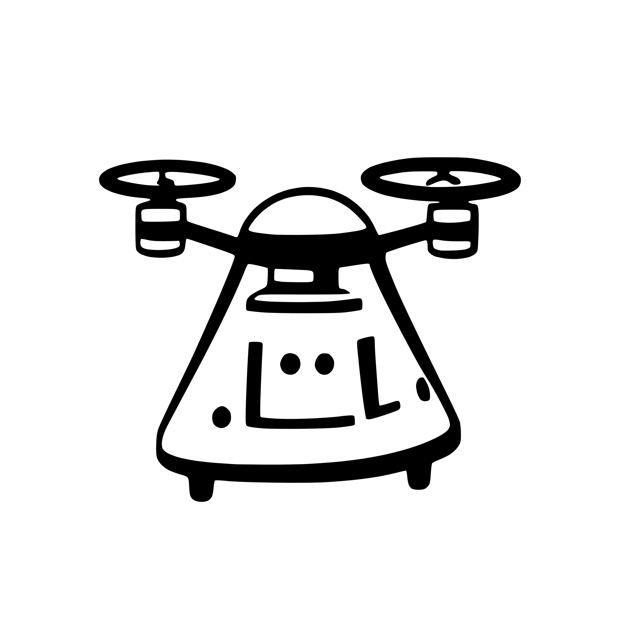AI-generated SVG of a Generate an icon that is used in a scientific publication that shows a drone for 6G research