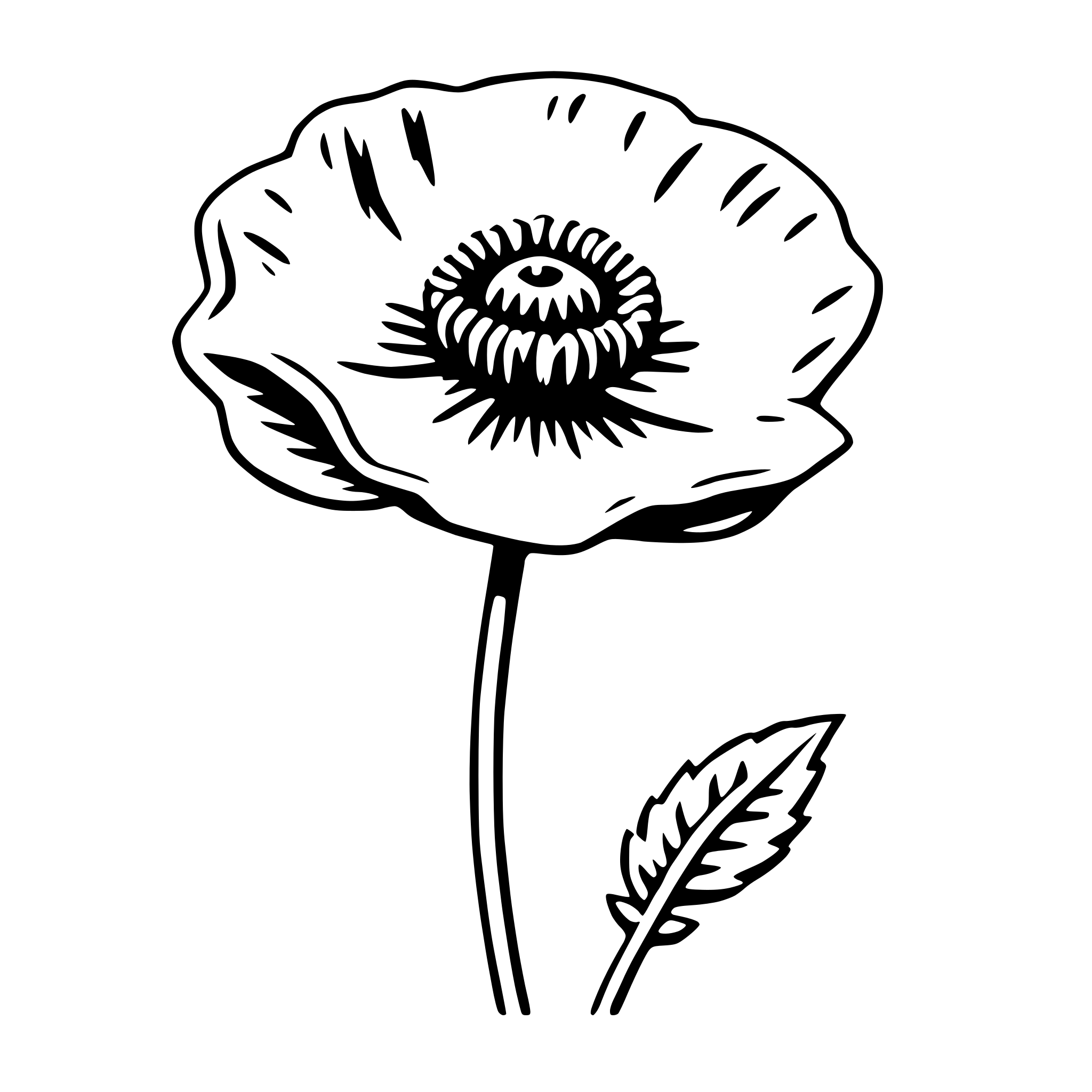AI-generated SVG of a poppy