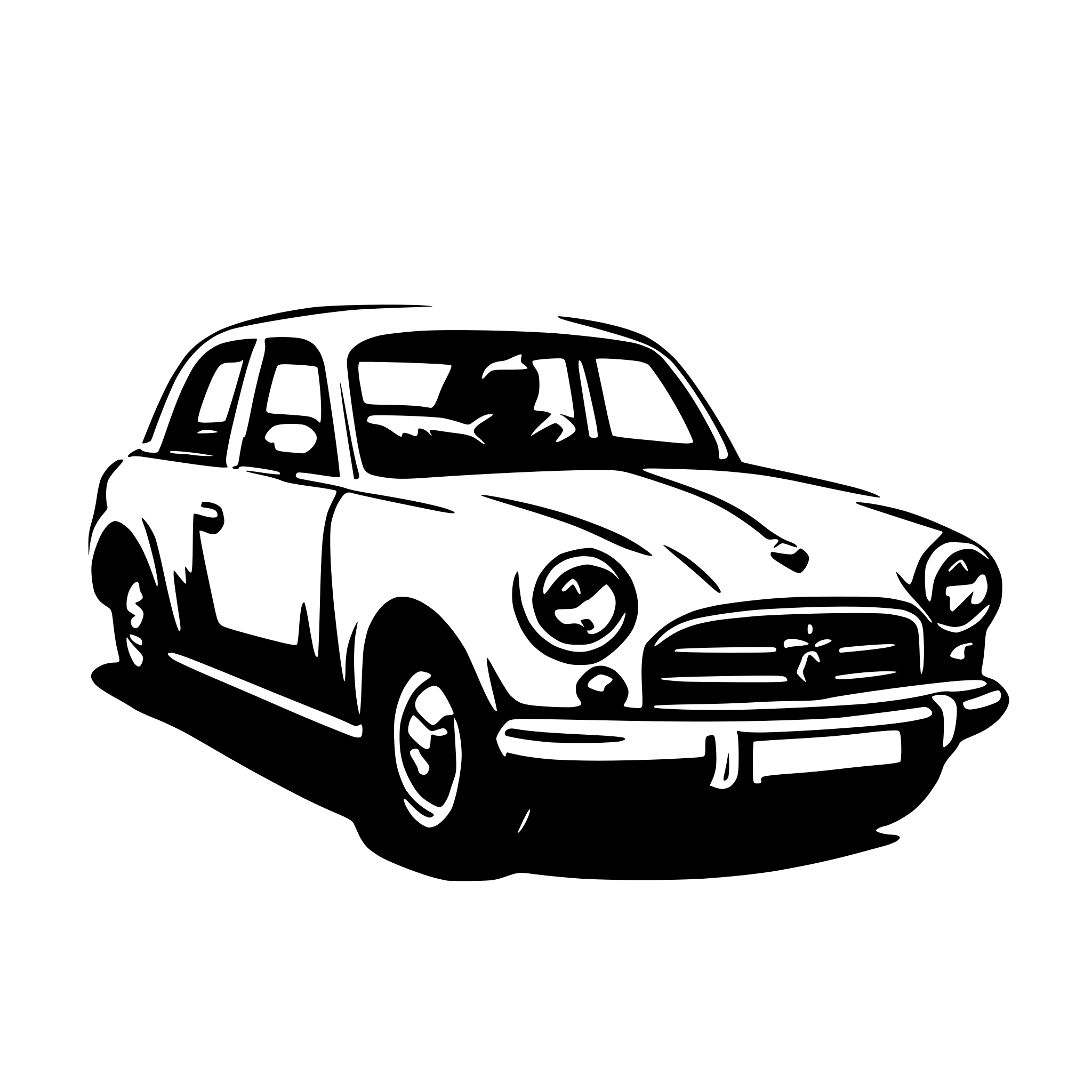 AI-generated SVG of a car