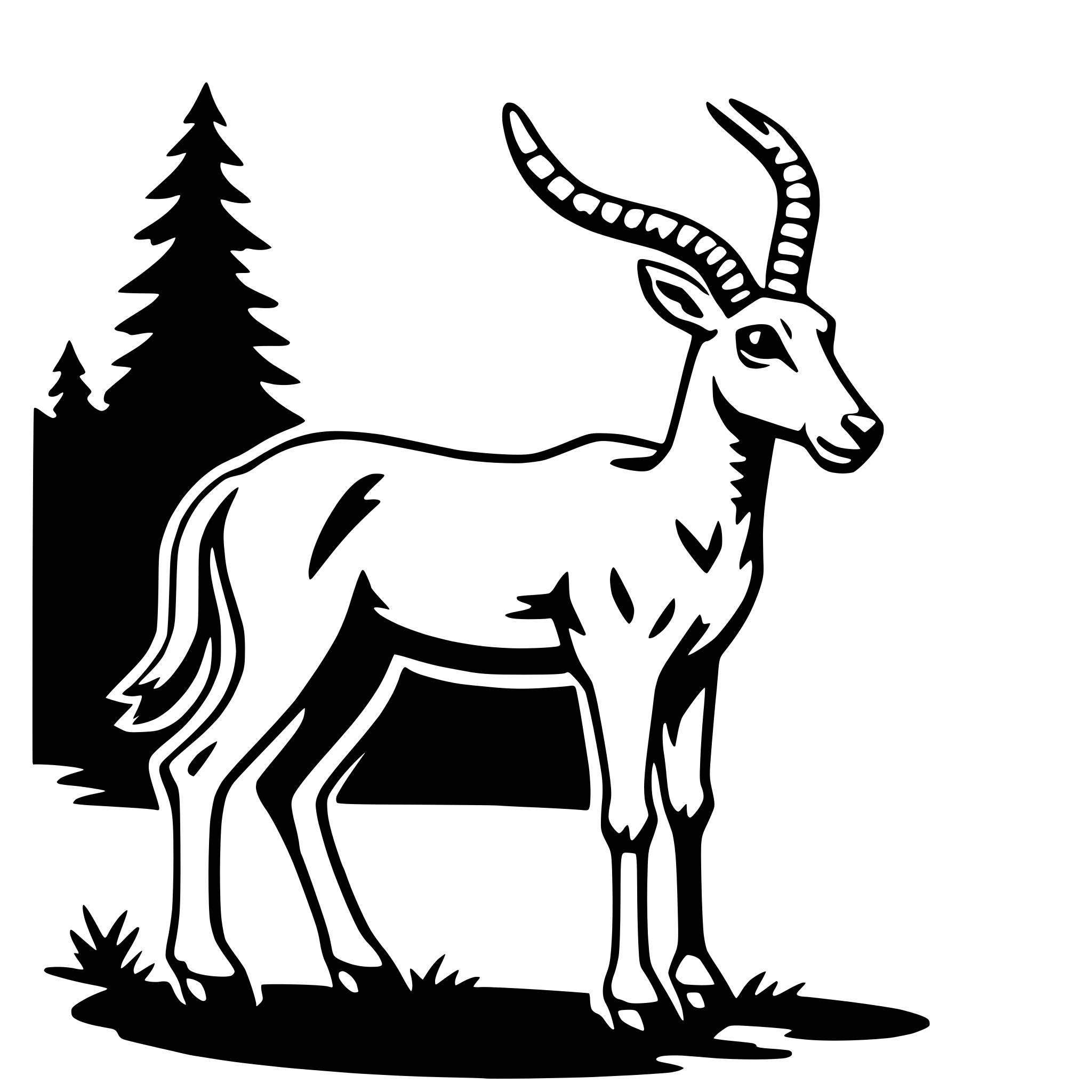 AI-generated SVG of a gazelle