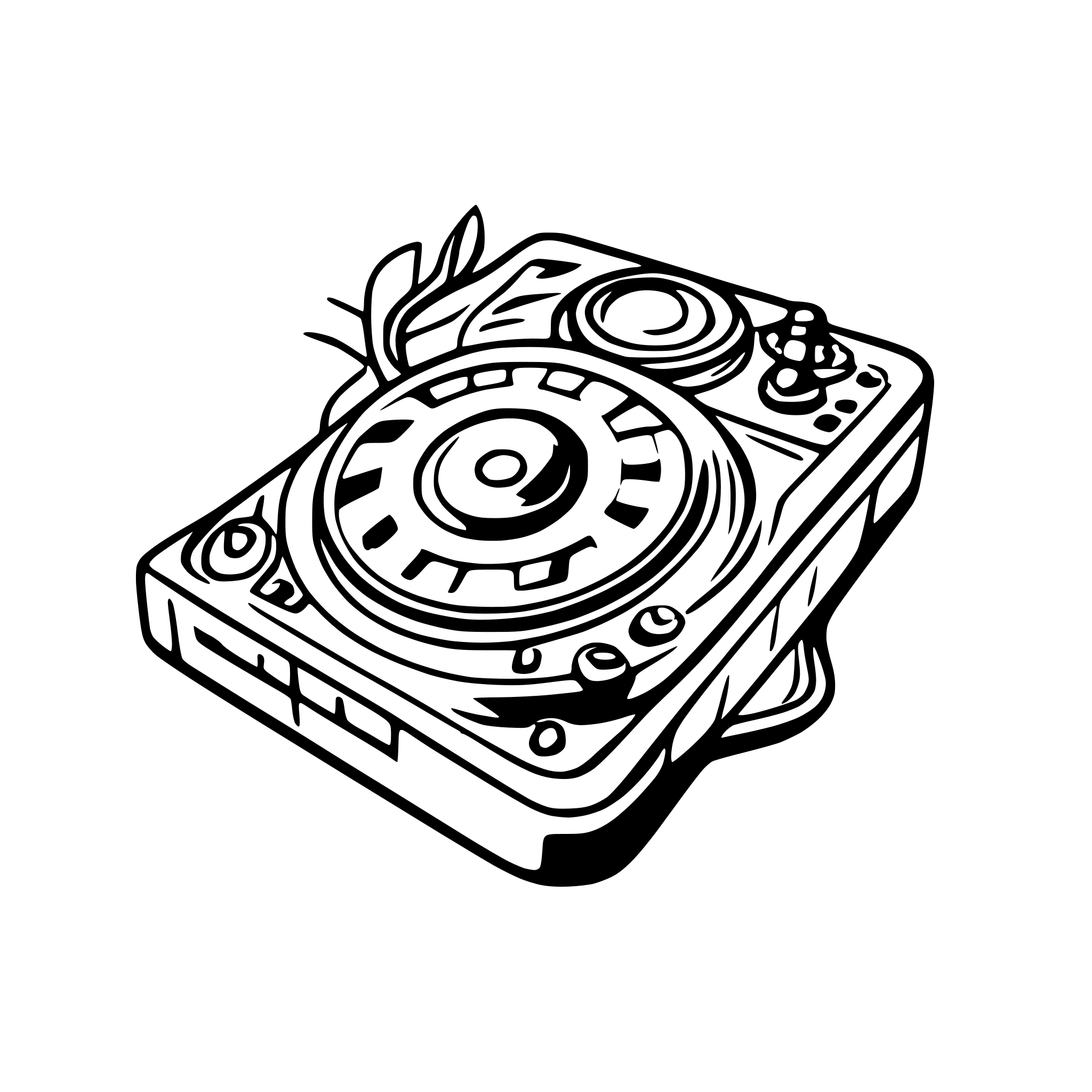 AI-generated SVG of a Poster for a DJs party with Rap, Punk, Drum n bass style