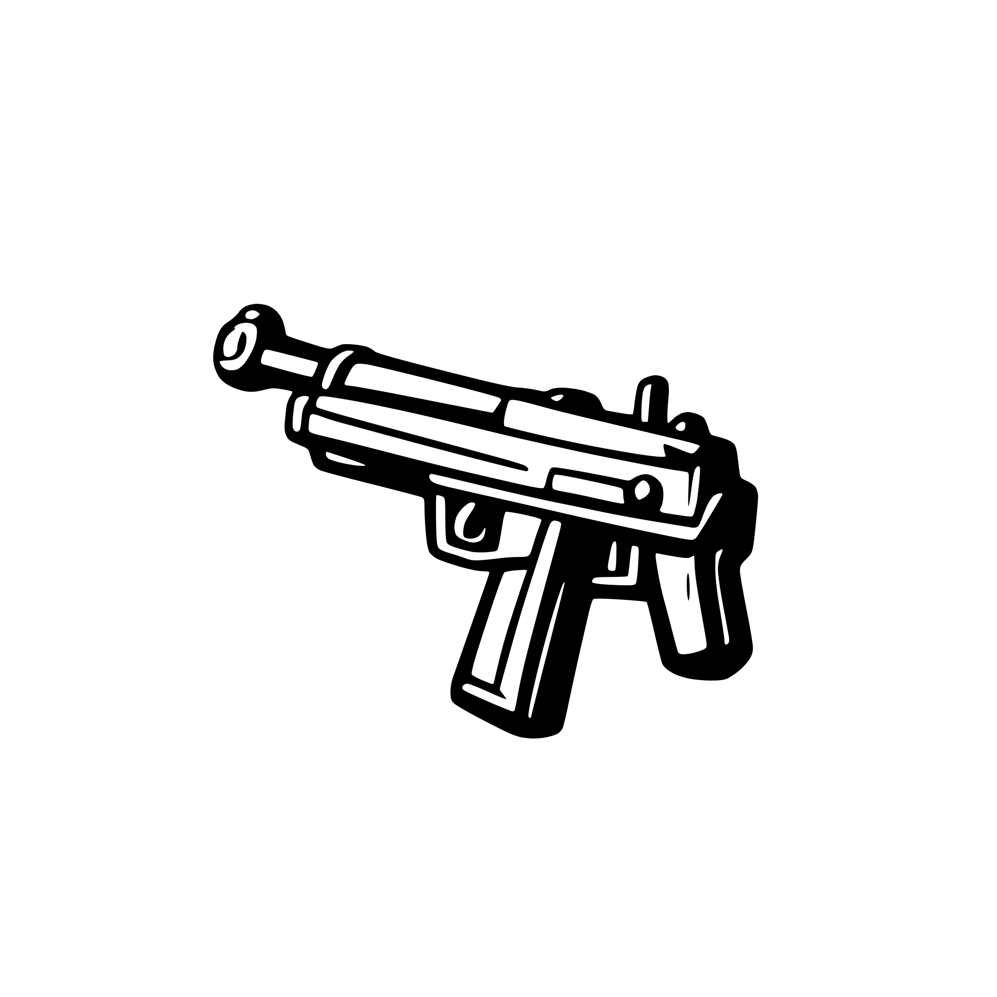 AI-generated SVG of a UZI