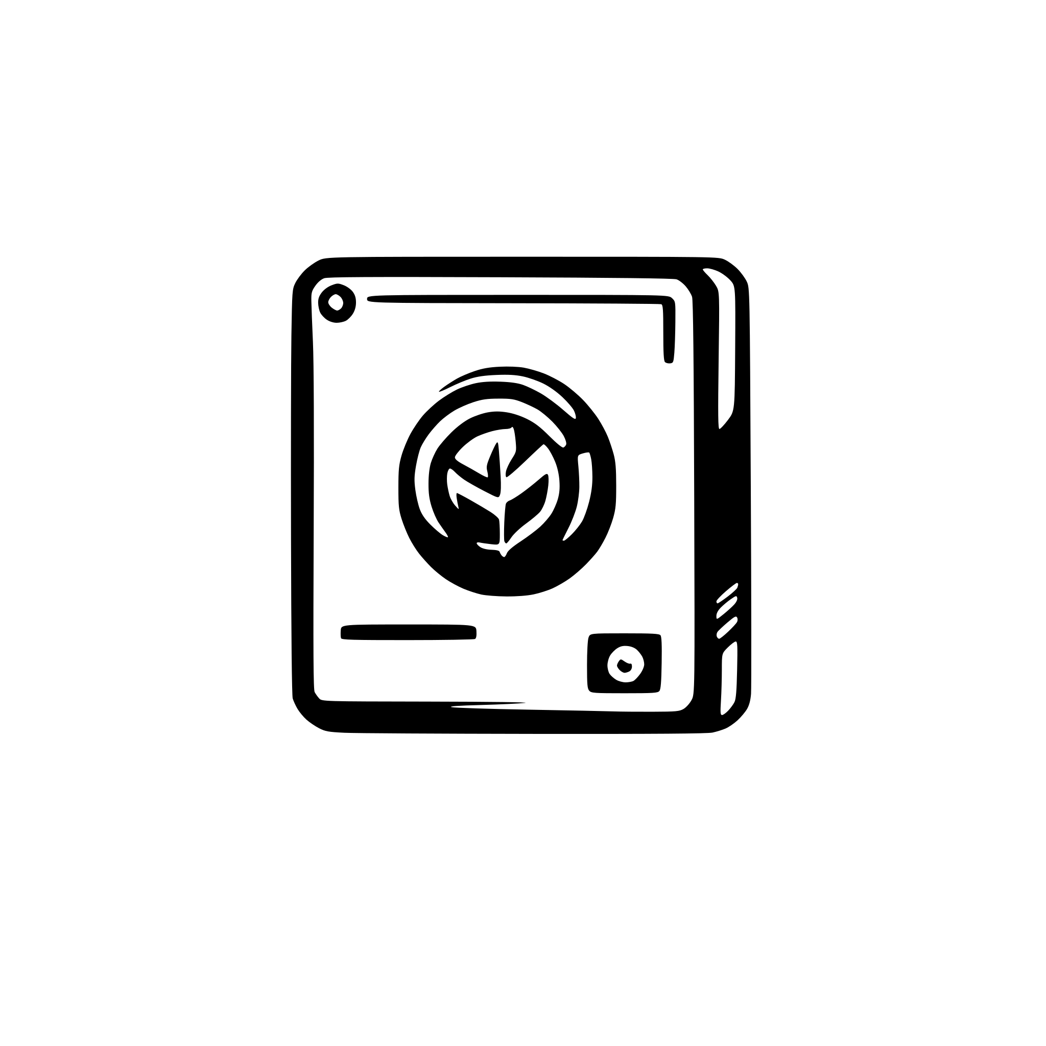 AI-generated SVG of a gera um icone de disquete com a letra P no centro da imagem