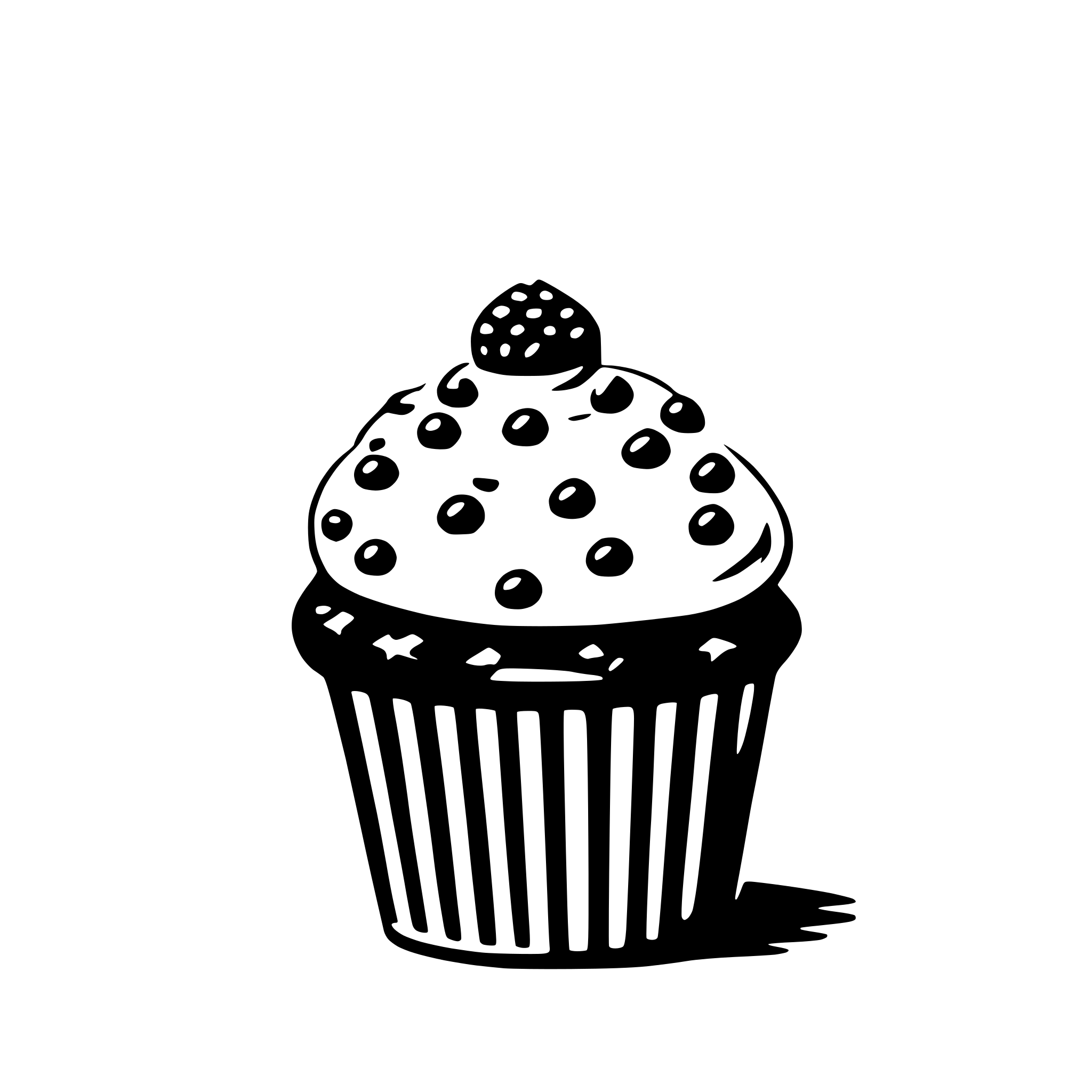 AI-generated SVG of 'cupcake with sprinkles'