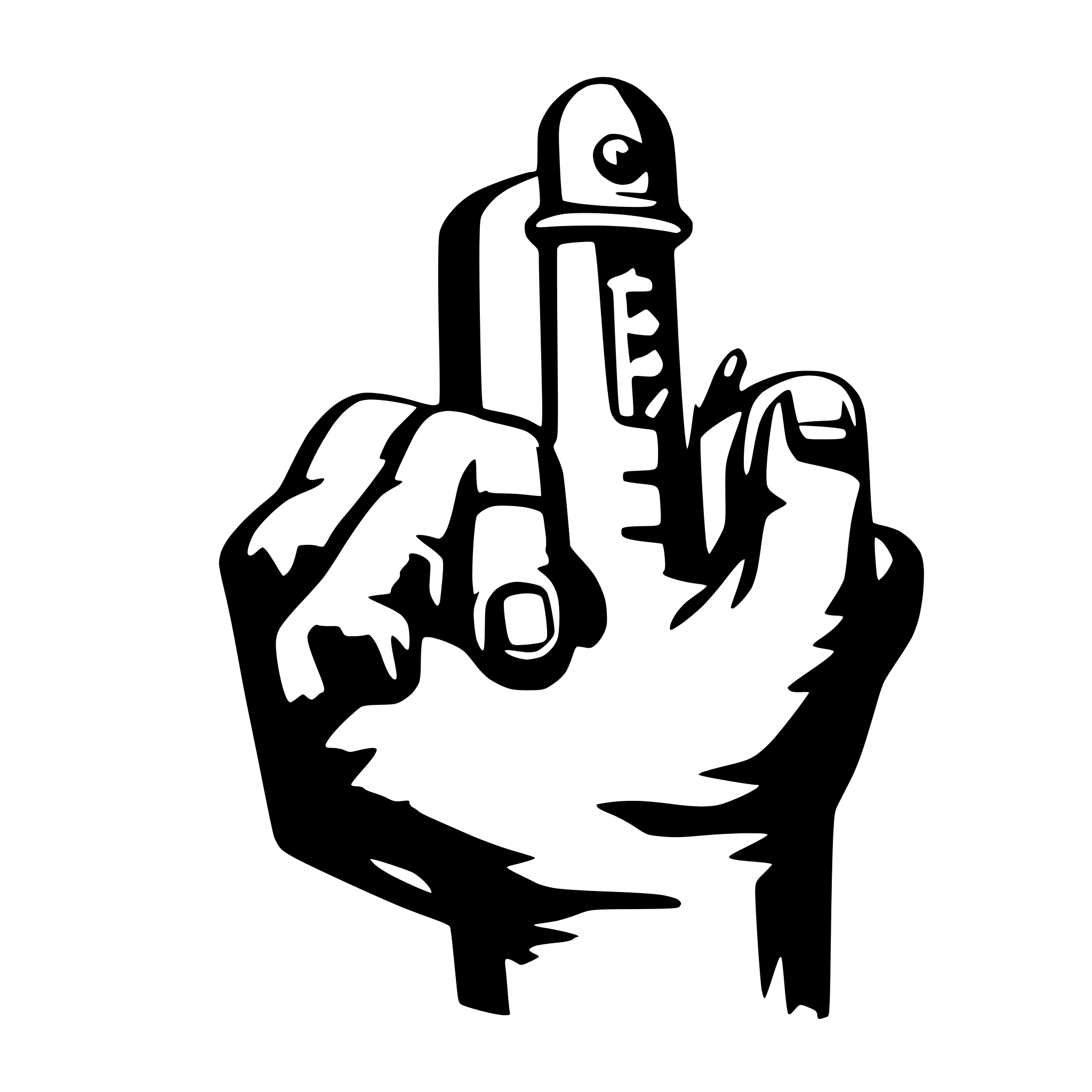 AI-generated SVG of 'hand tap'