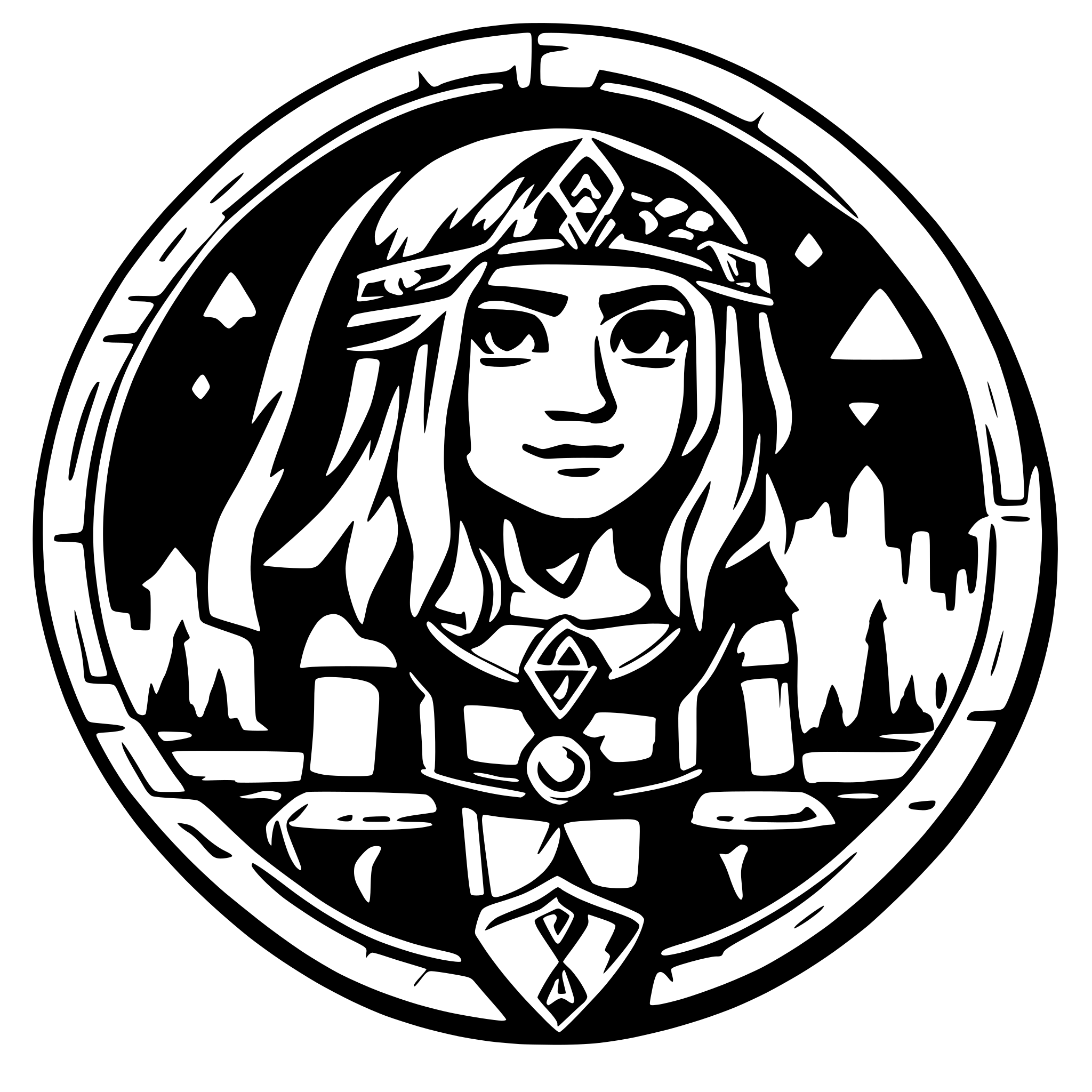 AI-generated SVG of a round legend of zelda