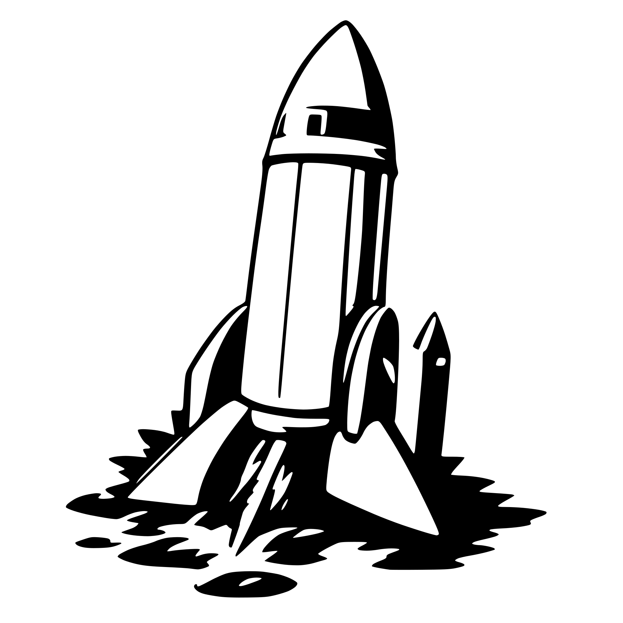 AI-generated SVG of 'simple cartoonish rocket'