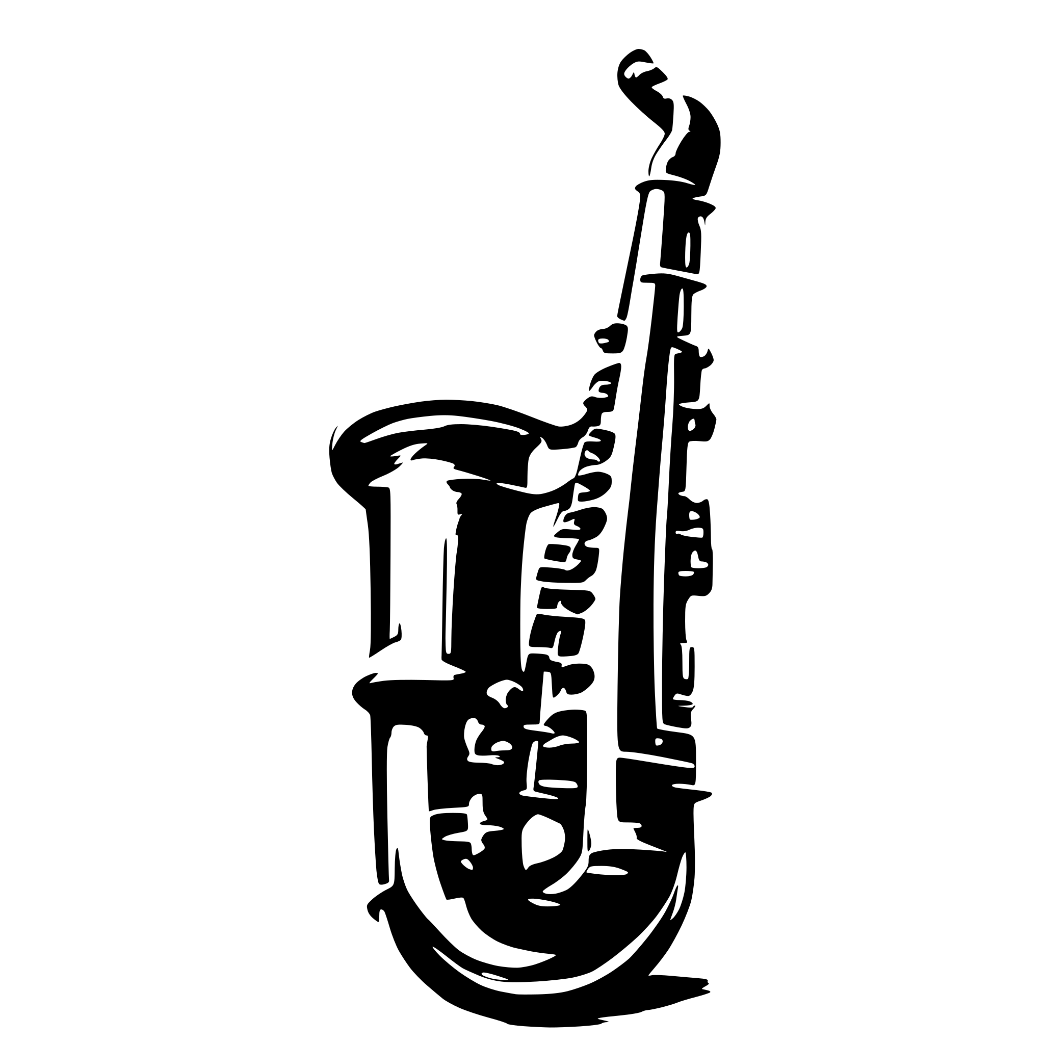 AI-generated SVG of a saxophone