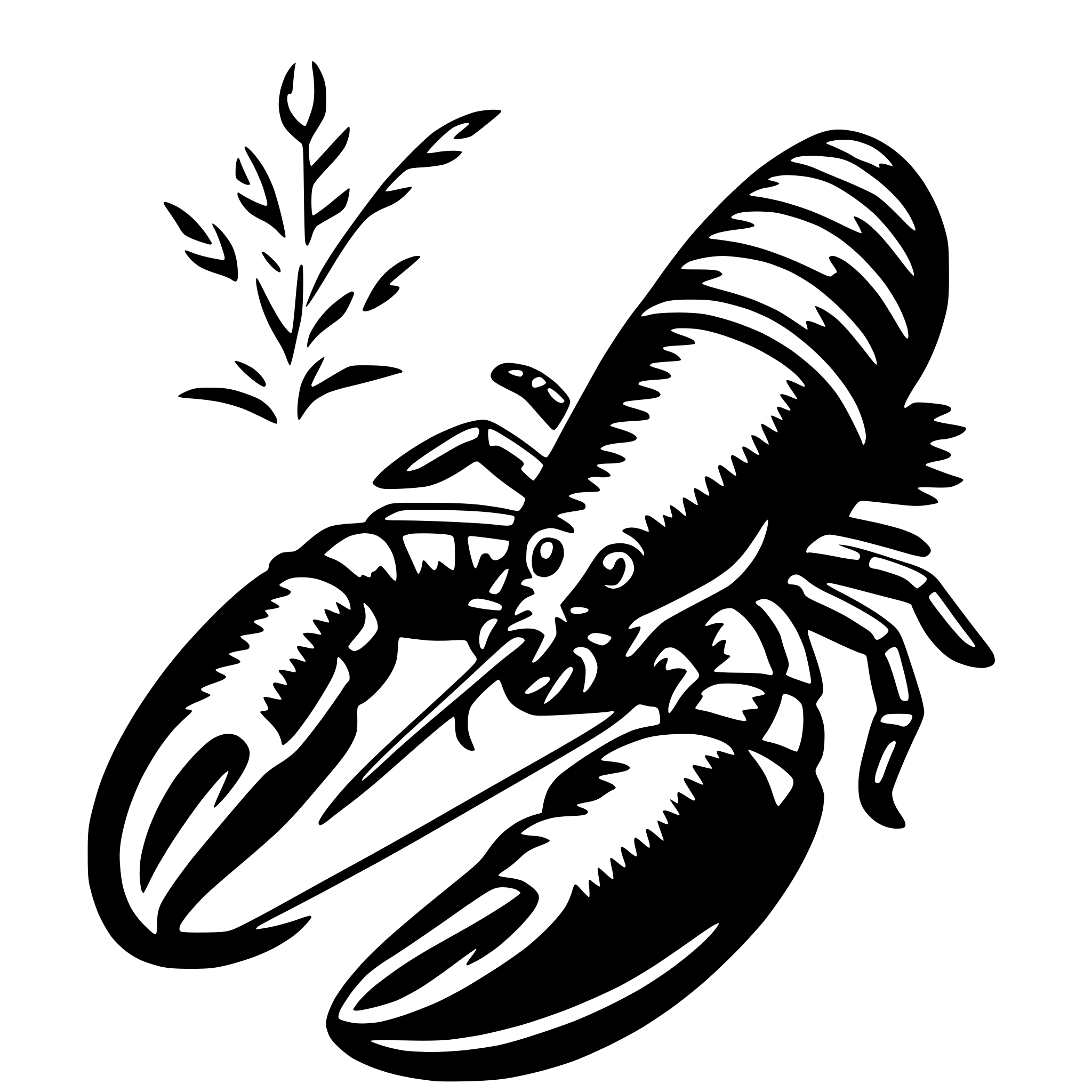 AI-generated SVG of a lobster
