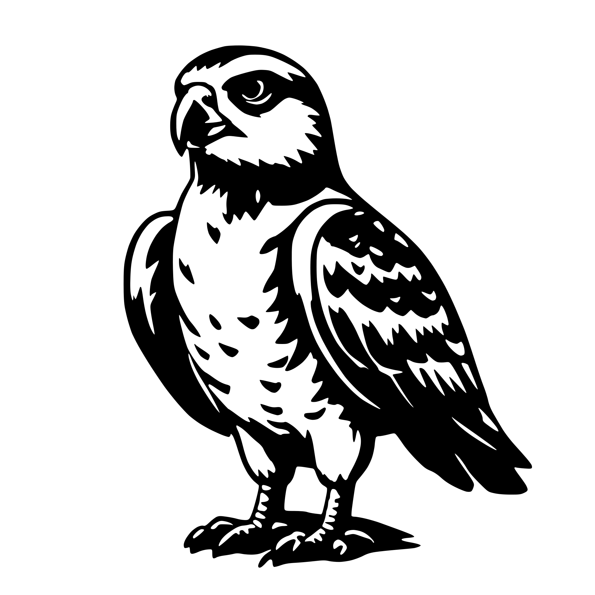 AI-generated SVG of 'bird of prey'