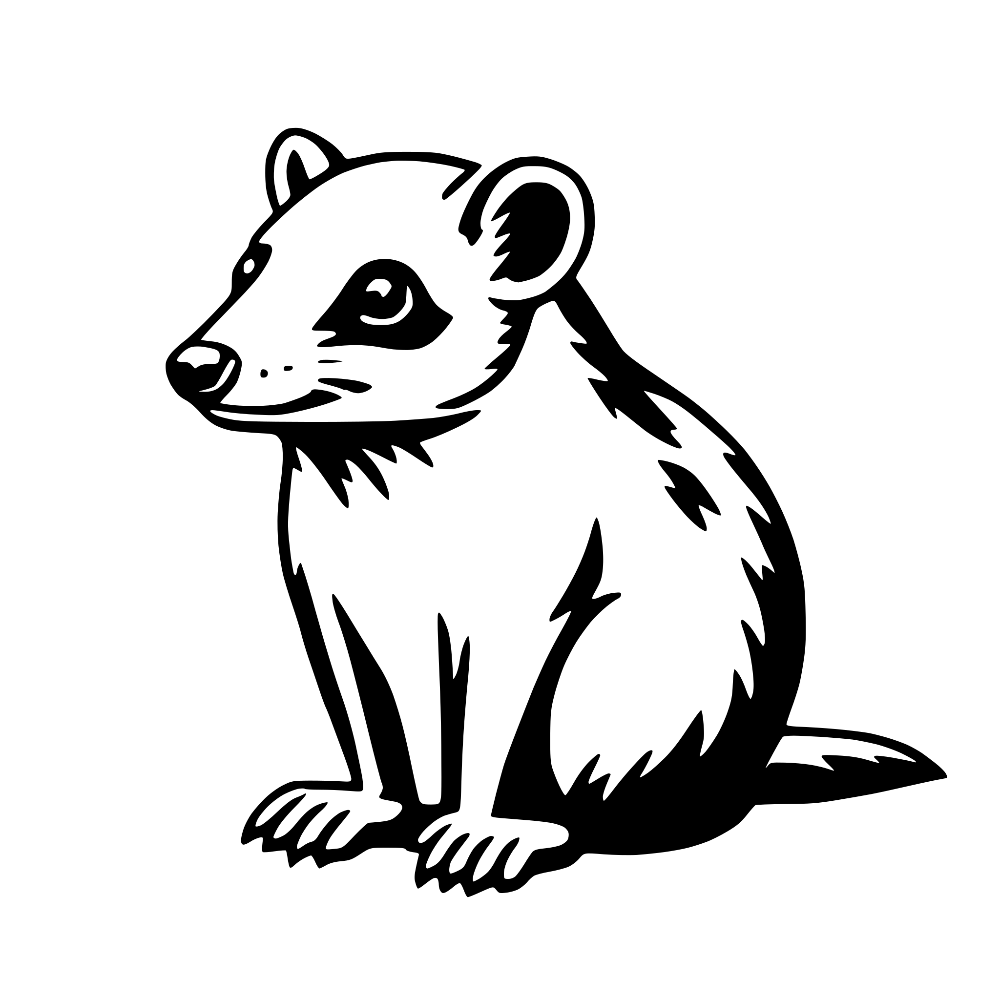 AI-generated SVG of a opossum