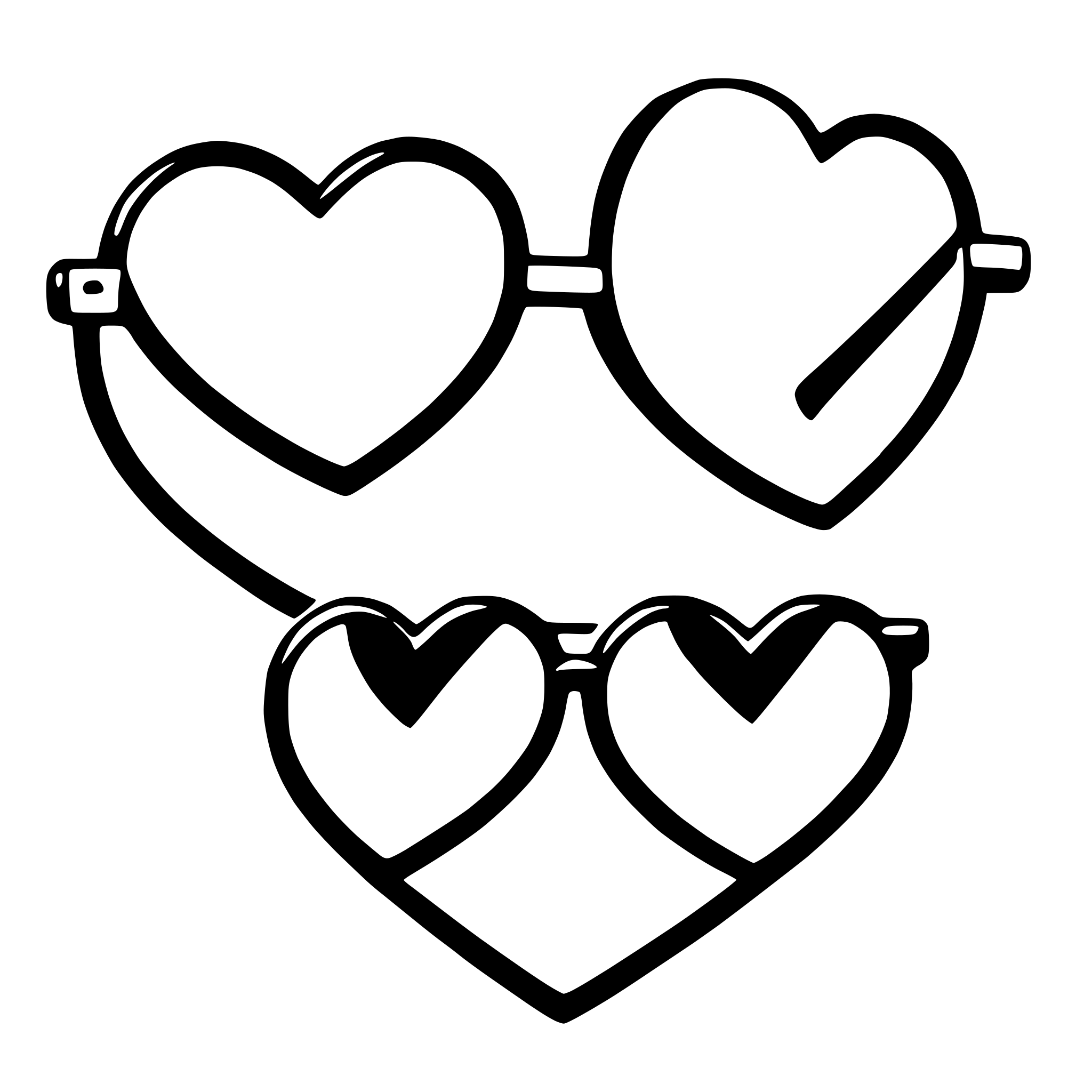 AI-generated SVG of 'heart-shaped glasses'