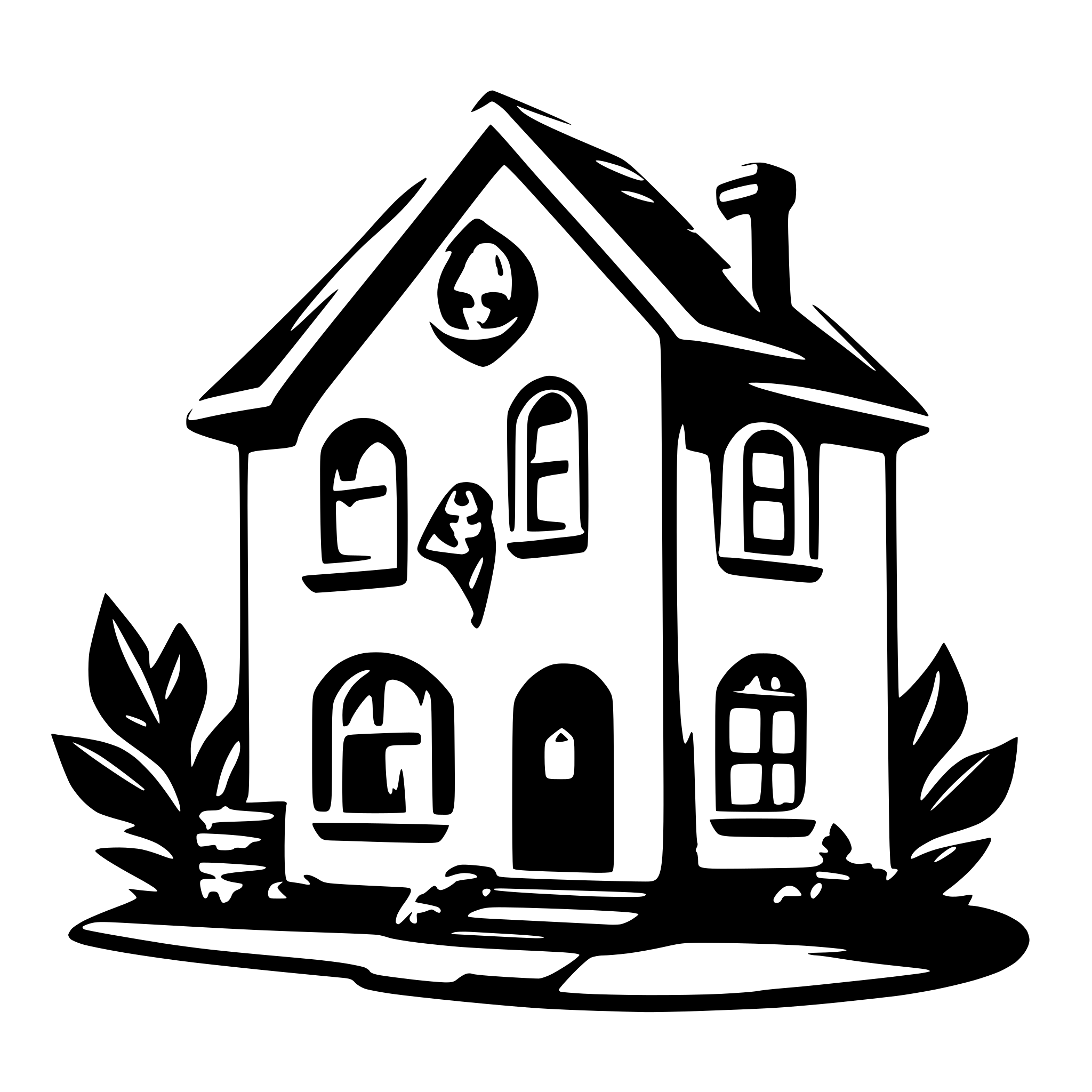 AI-generated SVG of 'A joker card style house'