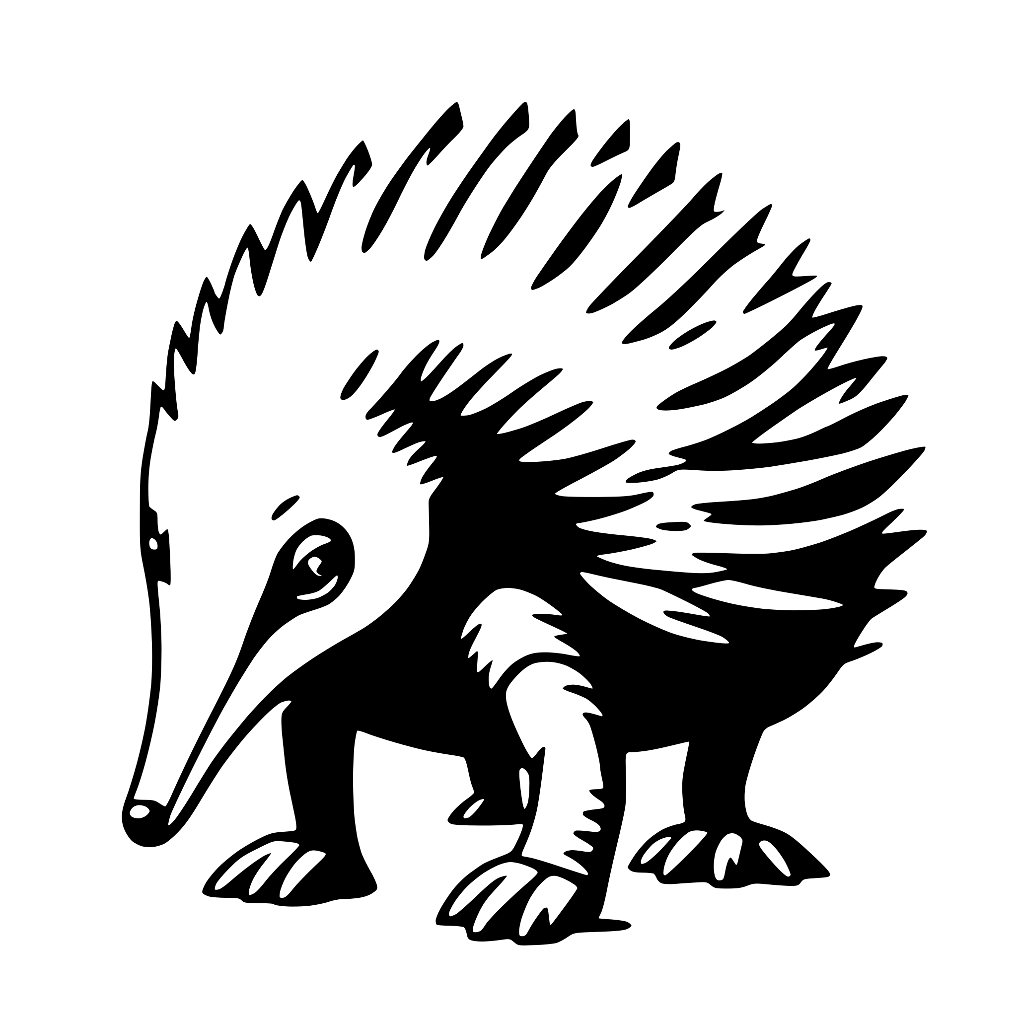 AI-generated SVG of 'echidna'