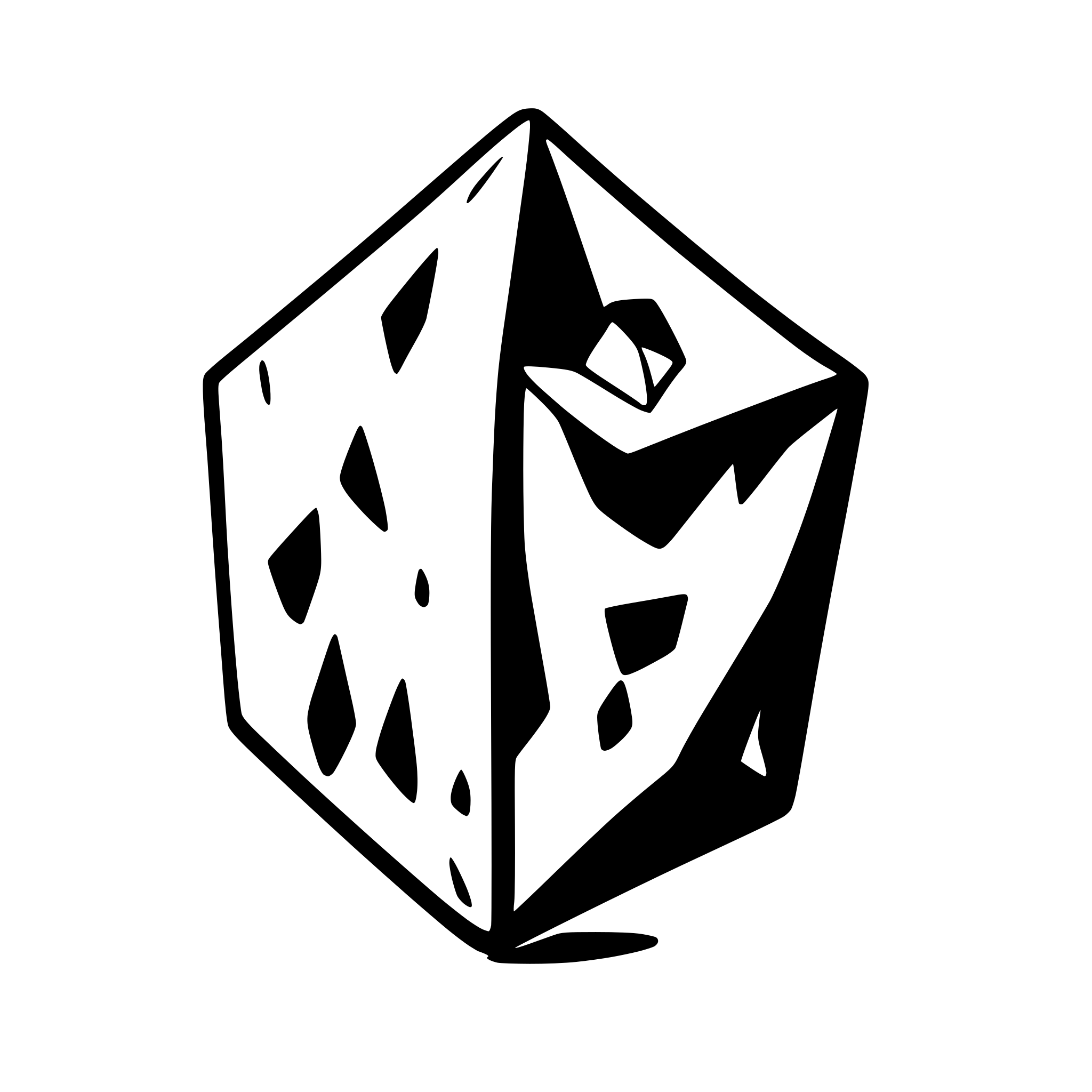 AI-generated SVG of a ore in a shape of small rectangle shard