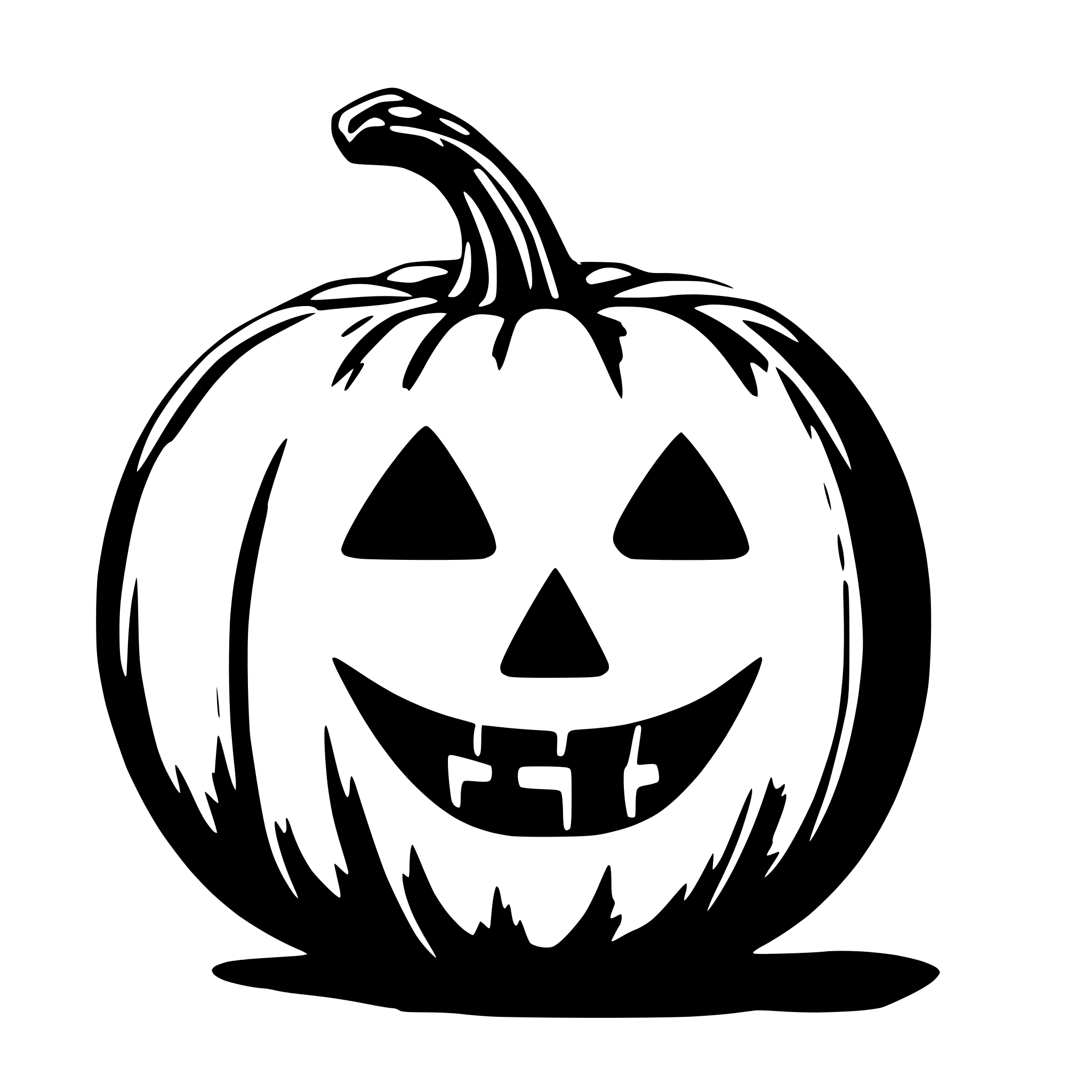 AI-generated SVG of a Halloween pumpkin