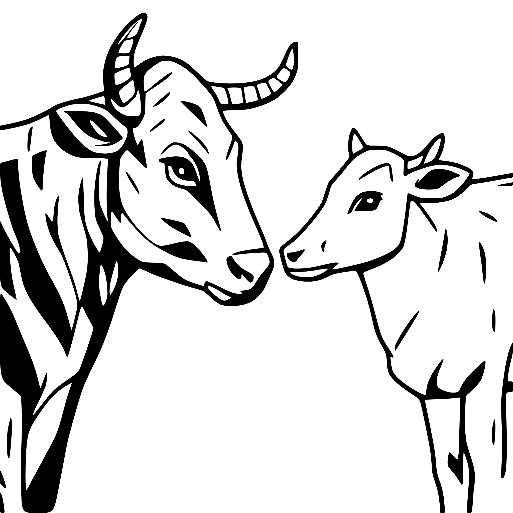 AI-generated SVG of a profile Indian sacred cow and her calf standing close together. The adult cow, positioned slightly to the left in profile, AI-generated SVG of a profile Indian sacred cow and her calf standing close together. The adult cow, positioned slightly to the left in profile,