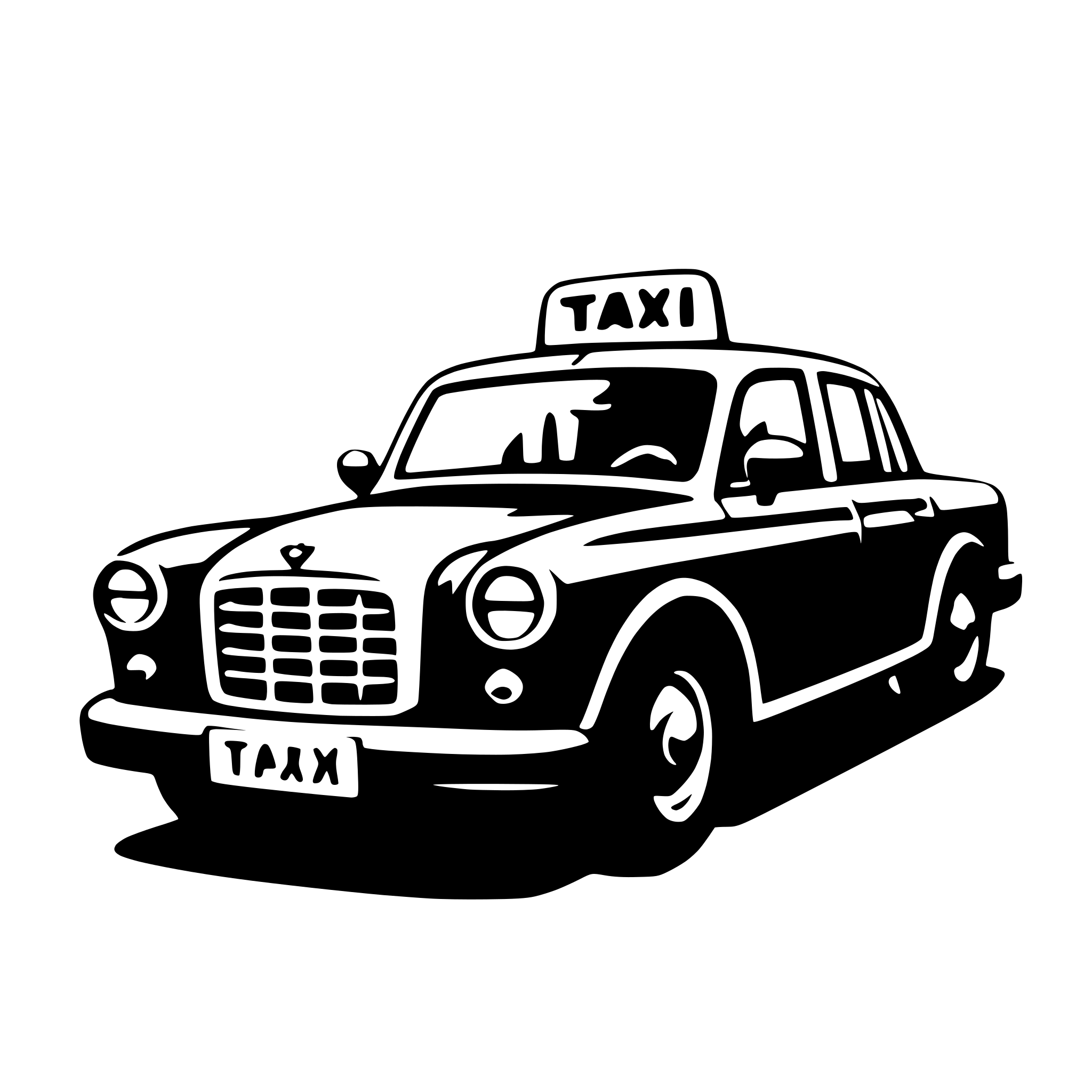 AI-generated SVG of a taxi