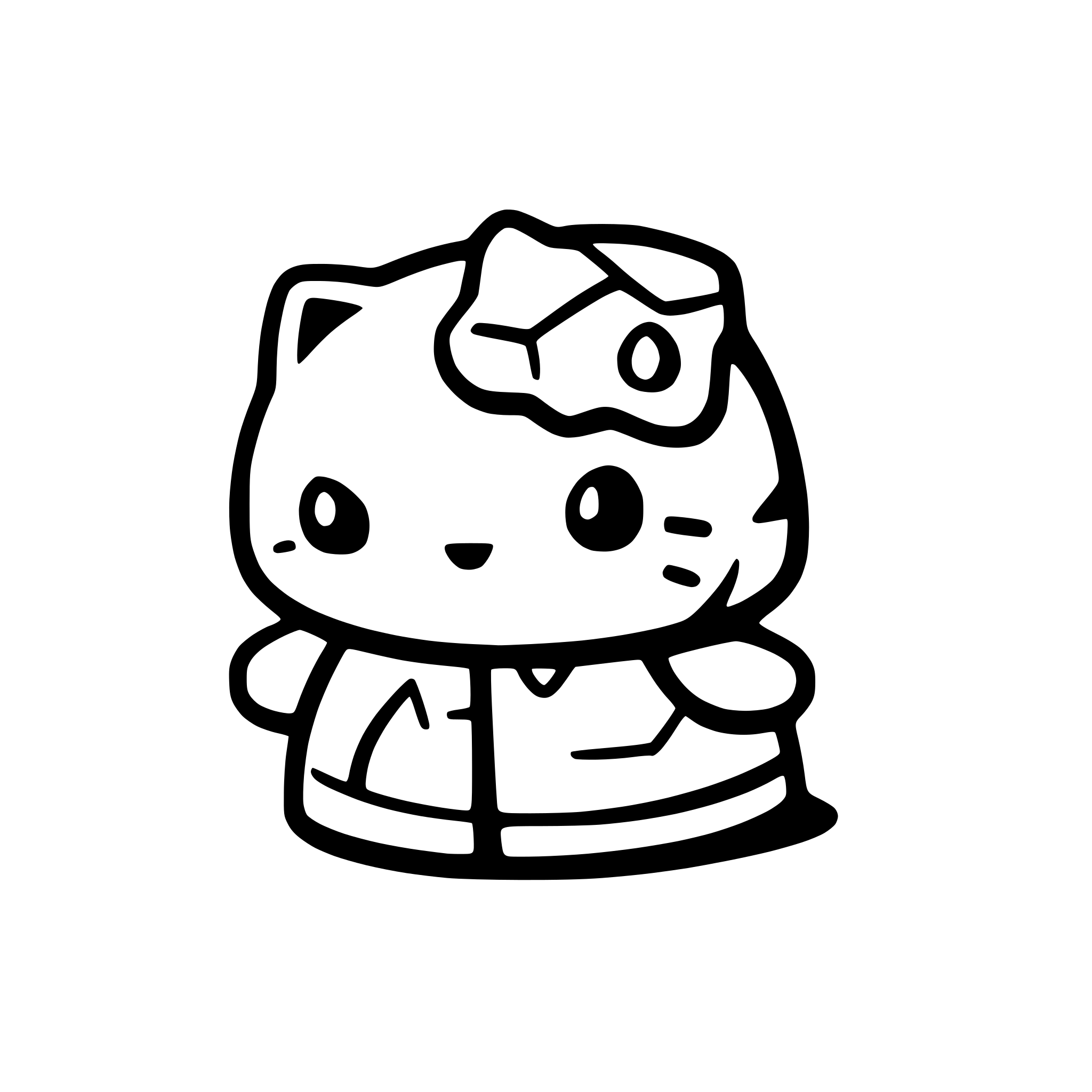 AI-generated SVG of 'hello kitty ghost cute'