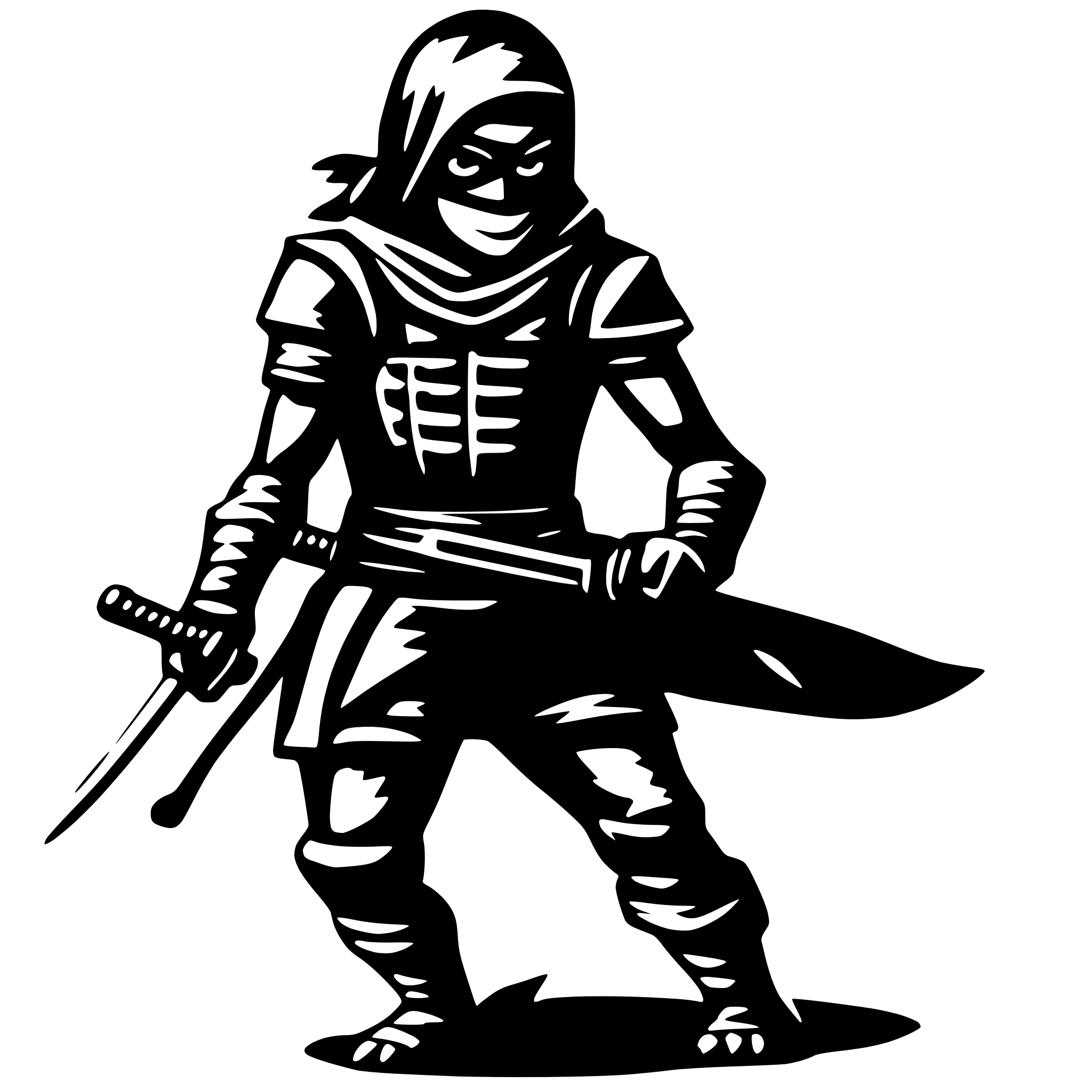 AI-generated SVG of 'Ninja for life'
