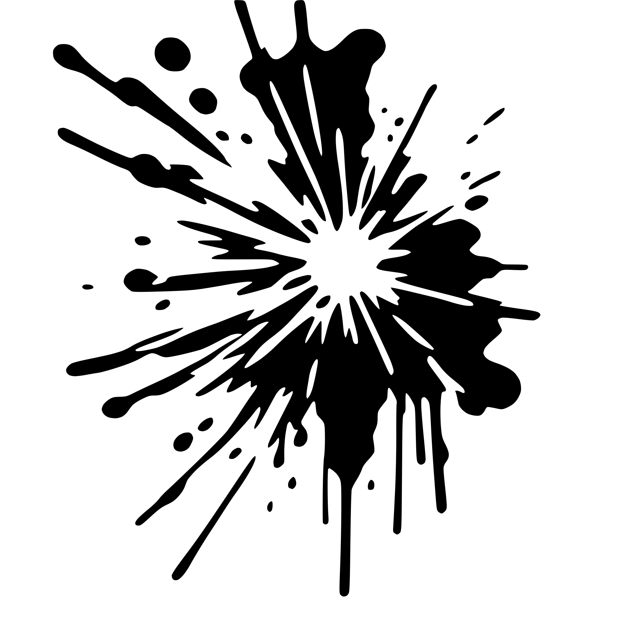 AI-generated SVG of 'red pain splatter'