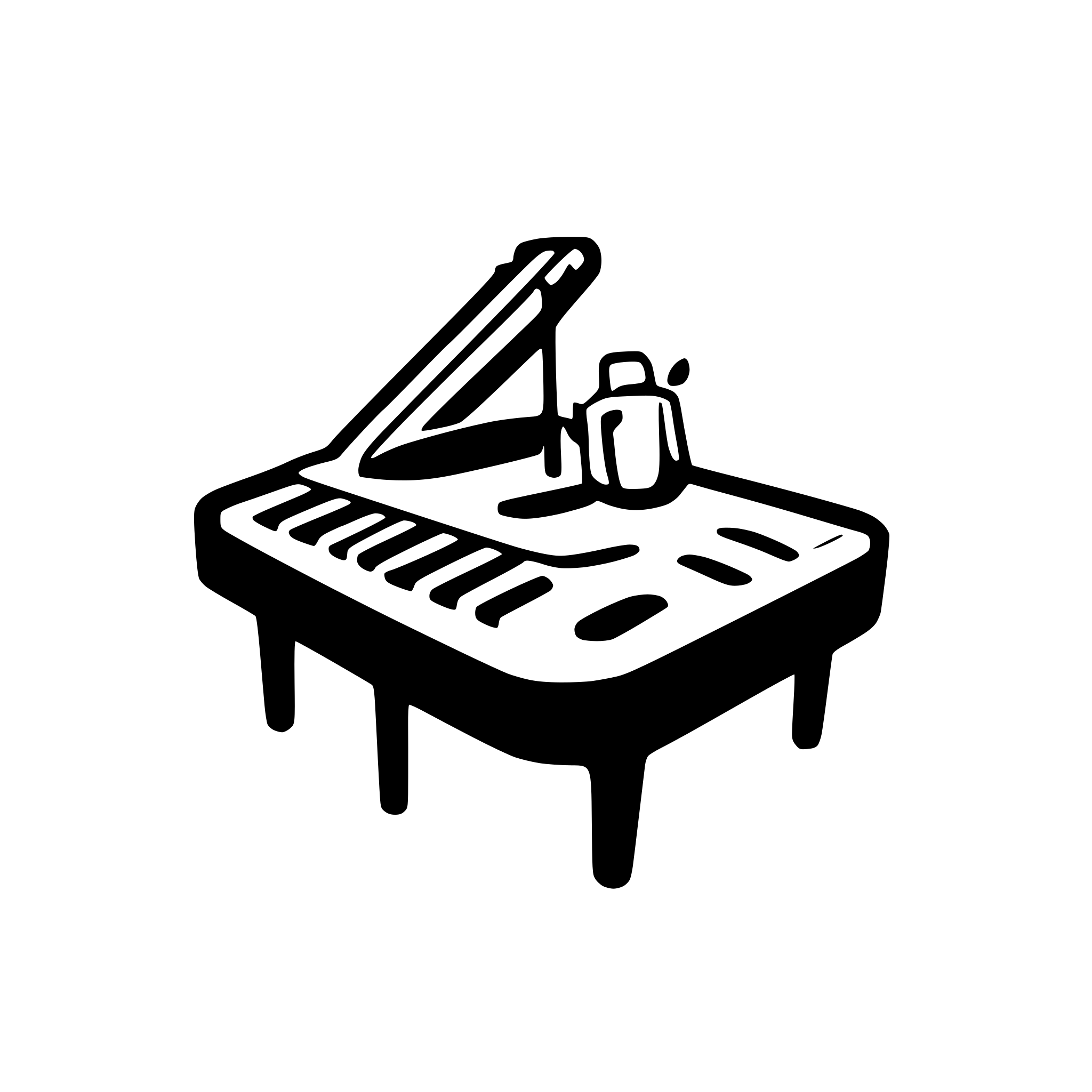 AI-generated SVG of 'piano and guitar simple icon'