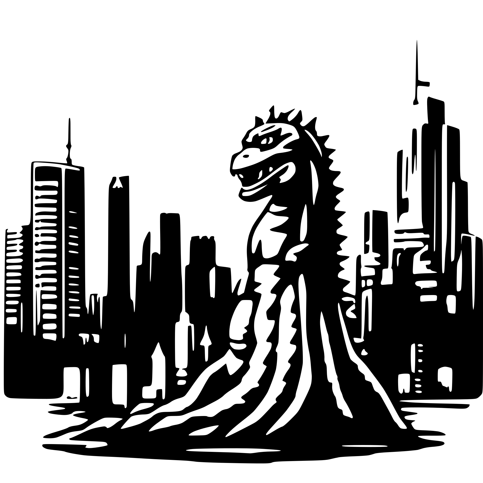 AI-generated SVG of 'Godzilla Tokyo skyline'
