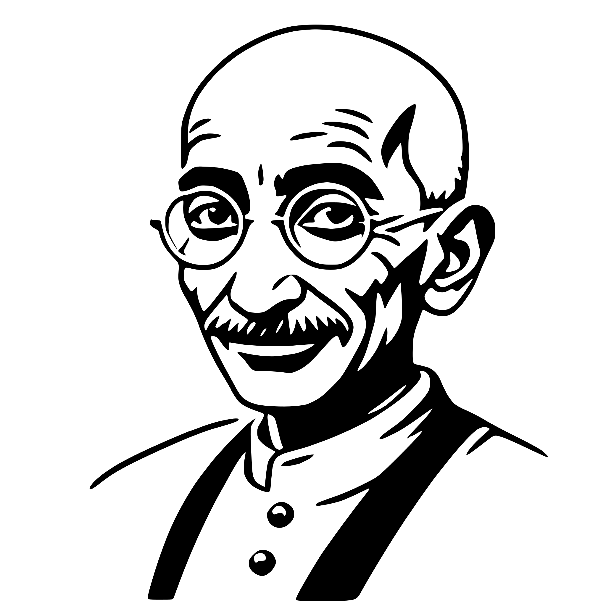 AI-generated SVG of 'mahatma gandhi'