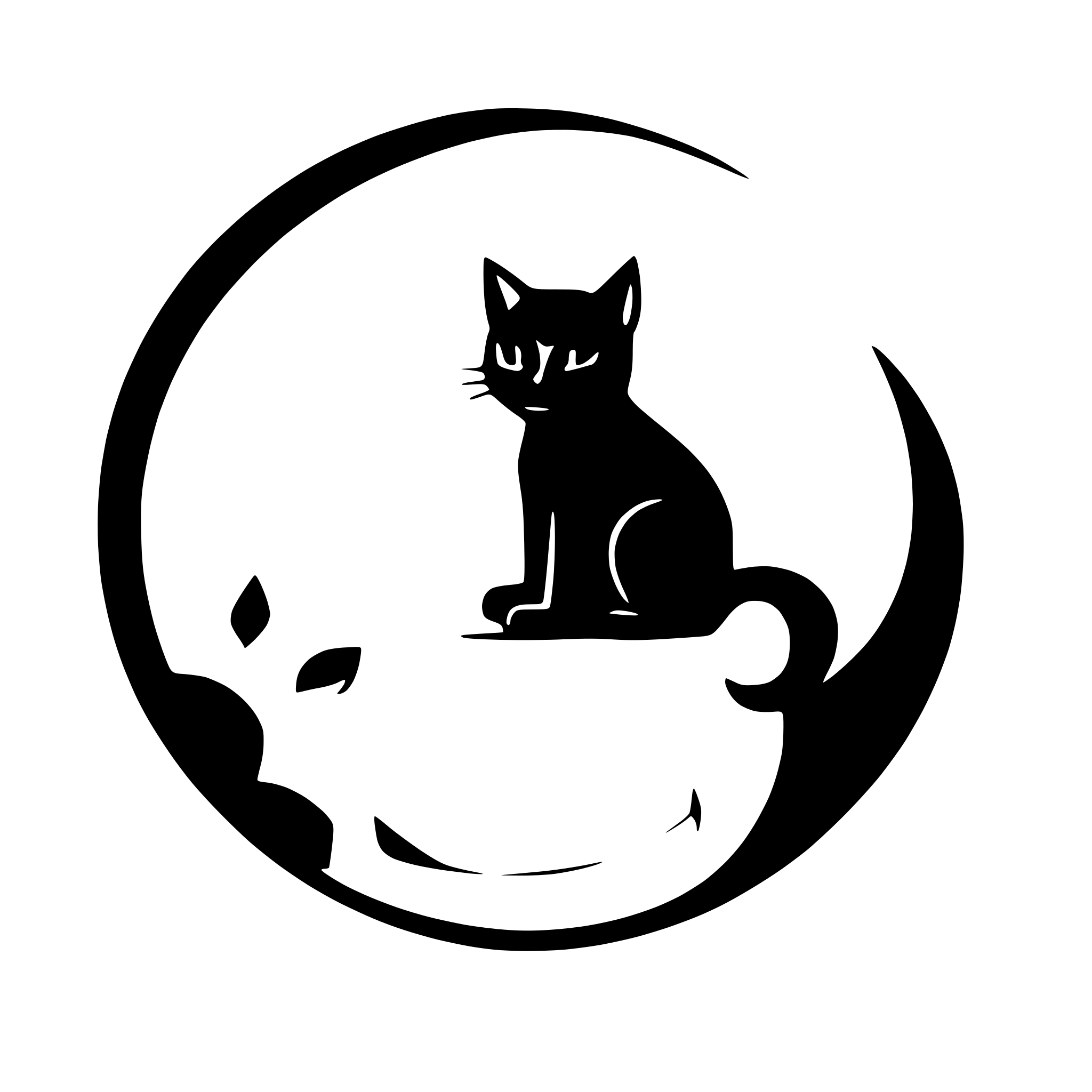 AI-generated SVG of 'cat perched on a moon'