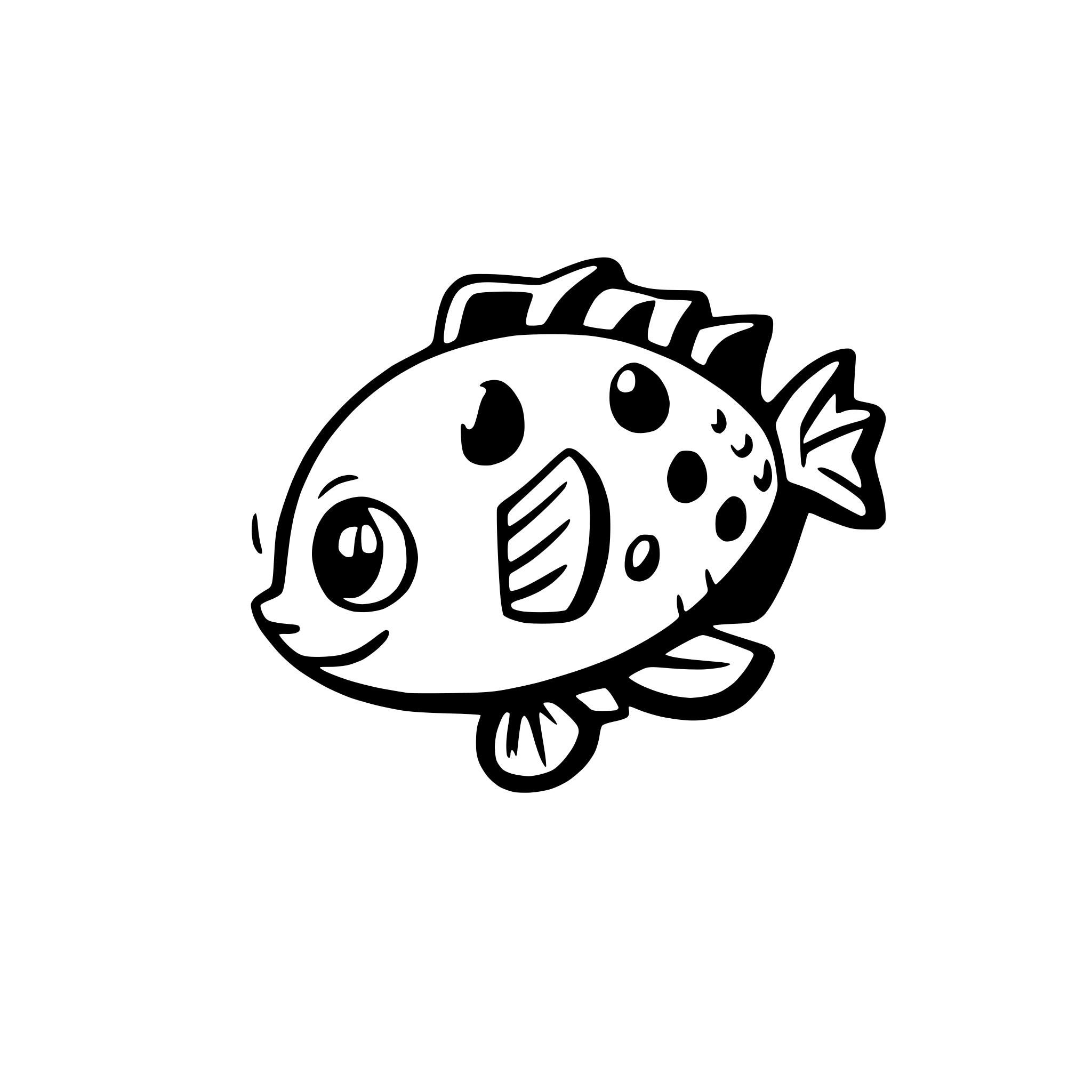 AI-generated SVG of 'cute fish drawing'