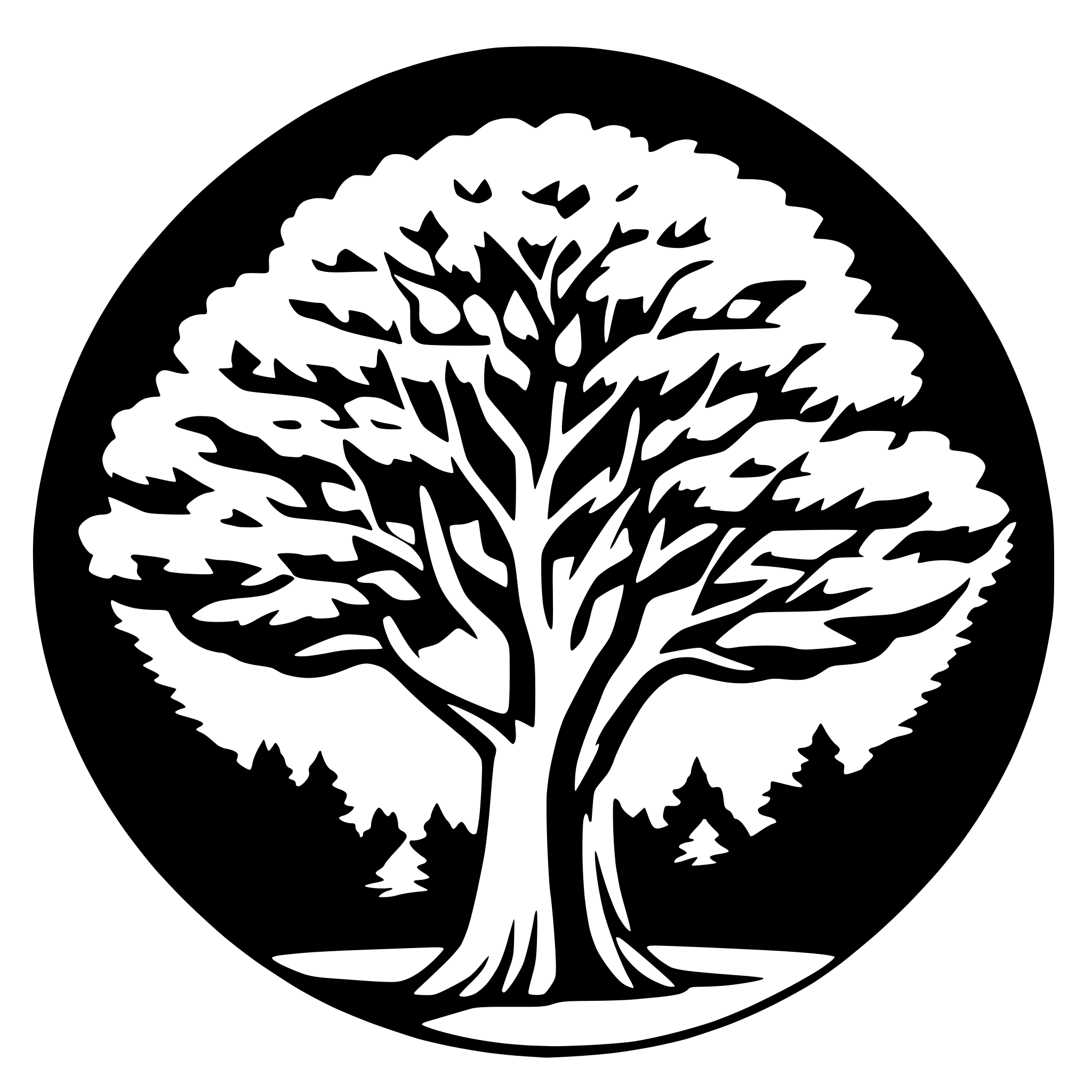 AI-generated SVG of a Beautiful tree in a circle